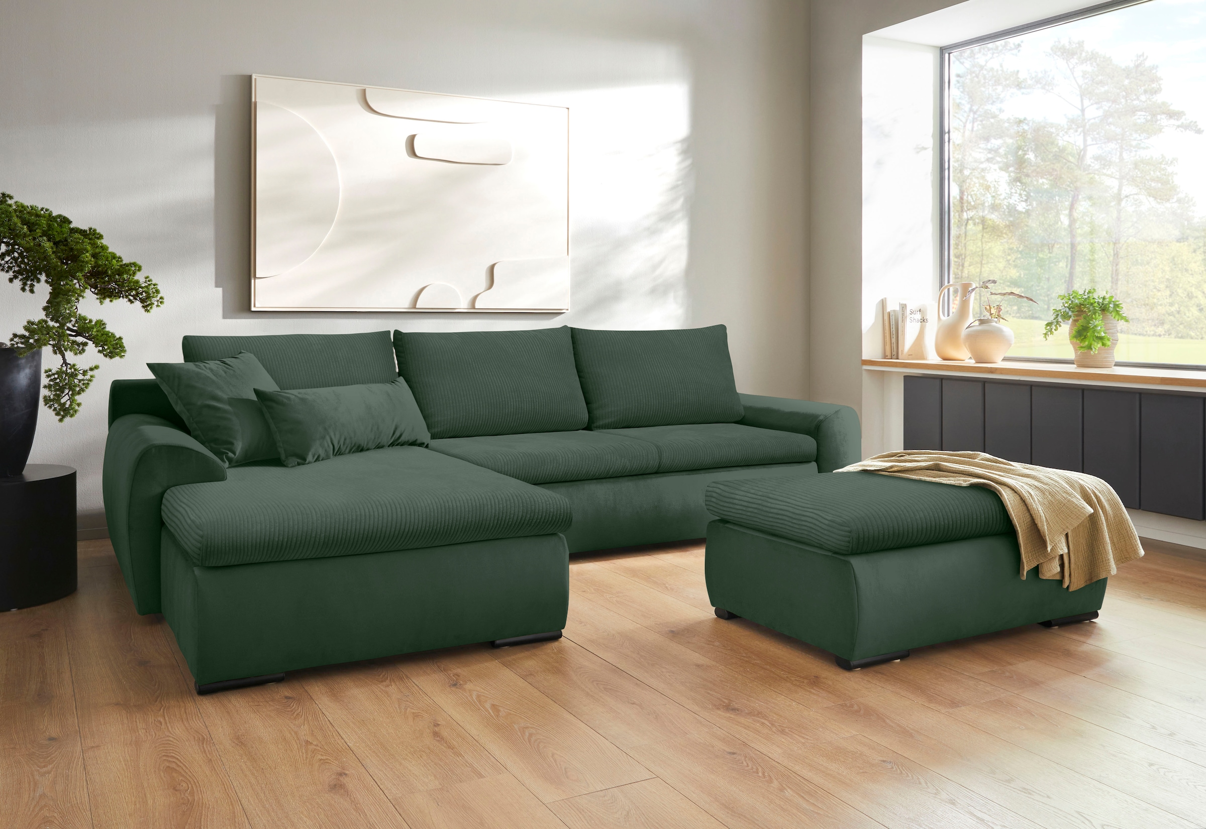 Home affaire Ecksofa Win L-Form, wahlweise mit Bettfunktion und Bettkasten