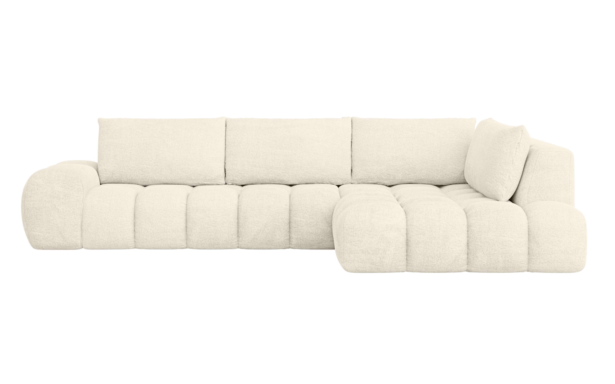 INOSIGN Ecksofa »AZITA klein, L-Form, elegant und bequem Designsofa«, lose Rückenkissen, traumhafte Steppung, Masse B/T/H: 296/176,5/89 cm