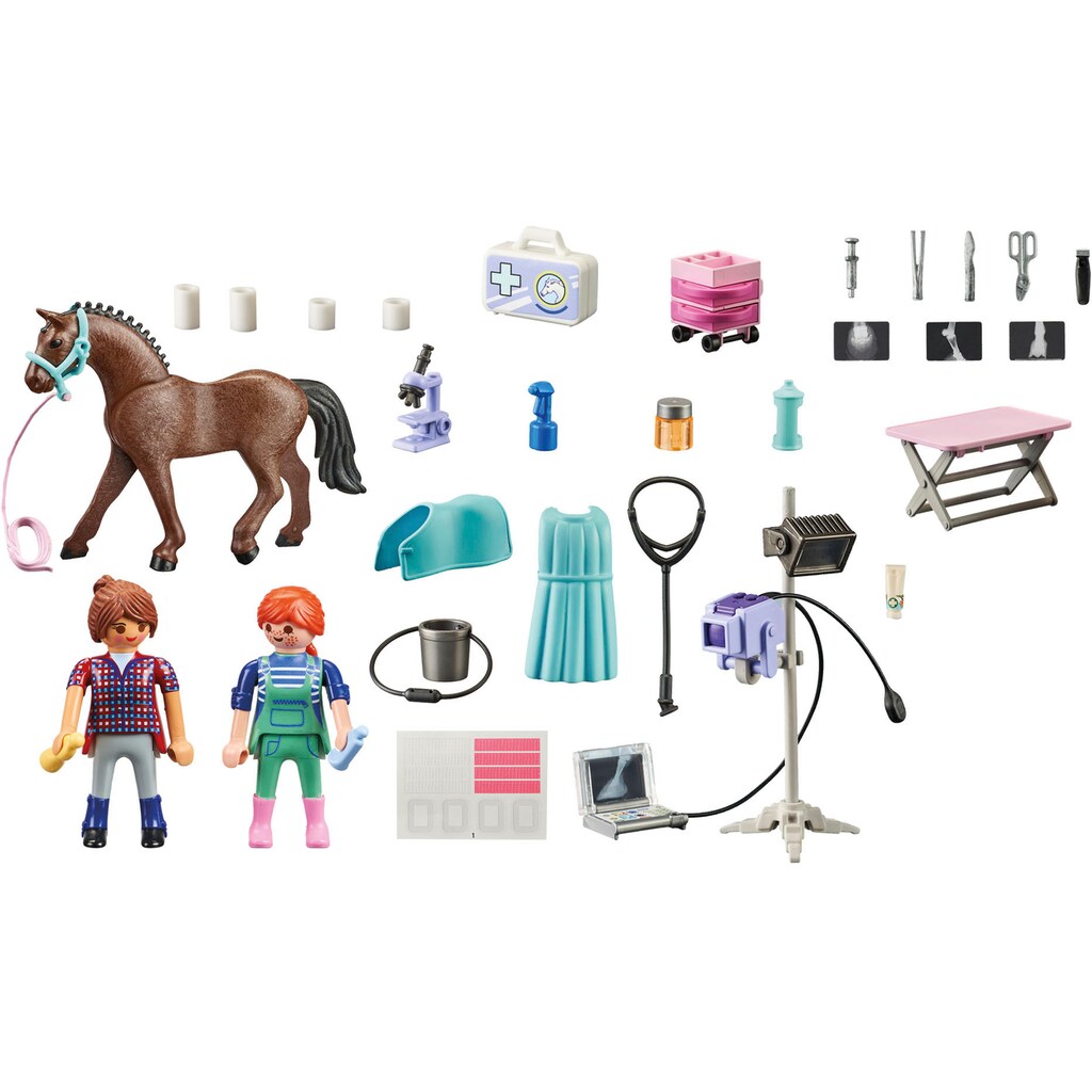 Playmobil® Konstruktions-Spielset »Tierärztin für Pferde (71241), Country«, (52 St.)