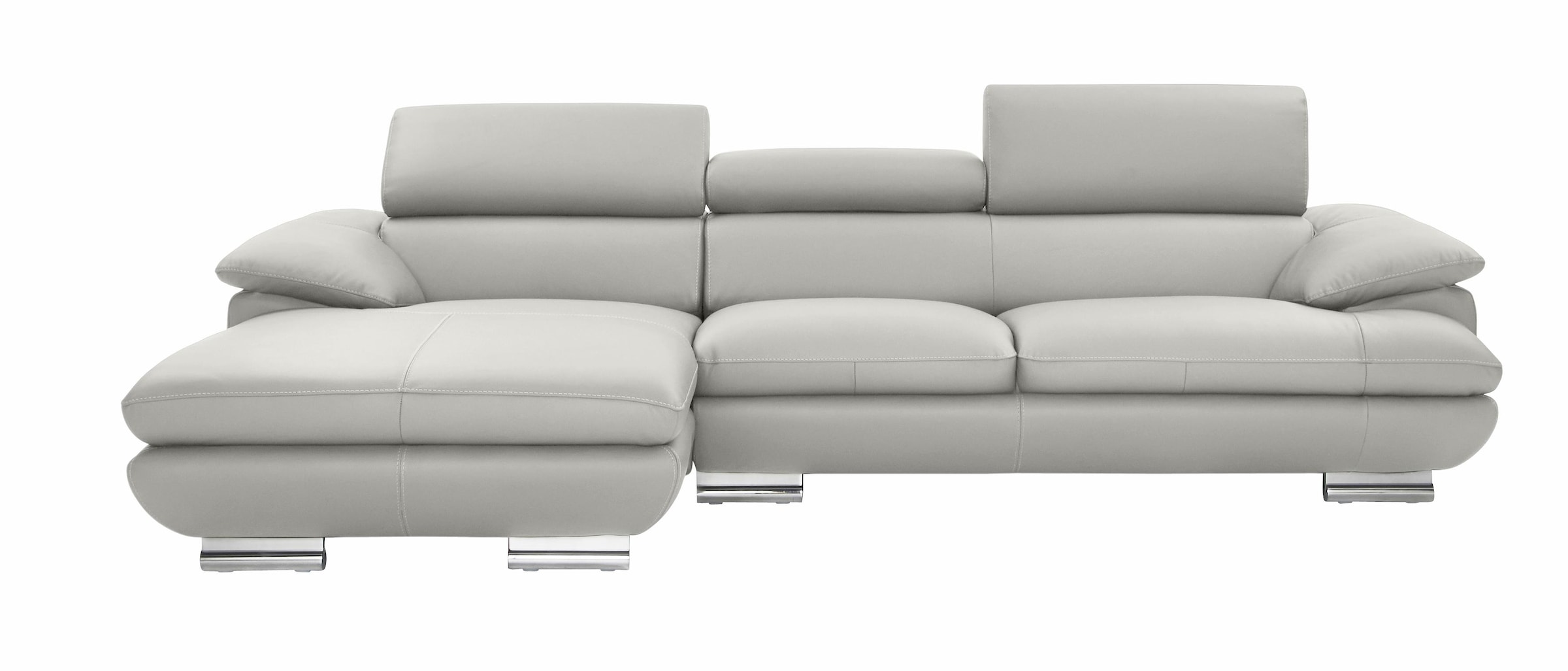 CALIA ITALIA Ecksofa »Magic, ein italienisches Sofa zum Träumen, erstklassiger Sitzkomfort«, mit verstellbaren Kopfteilen, in 2 Lederqualitäten