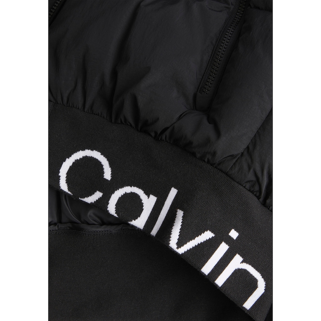 Calvin Klein Jeans Plus Steppjacke »PLUS LOGO HEM SHORT PUFFER«, mit elastischem Calvin Klein Jeans Bund