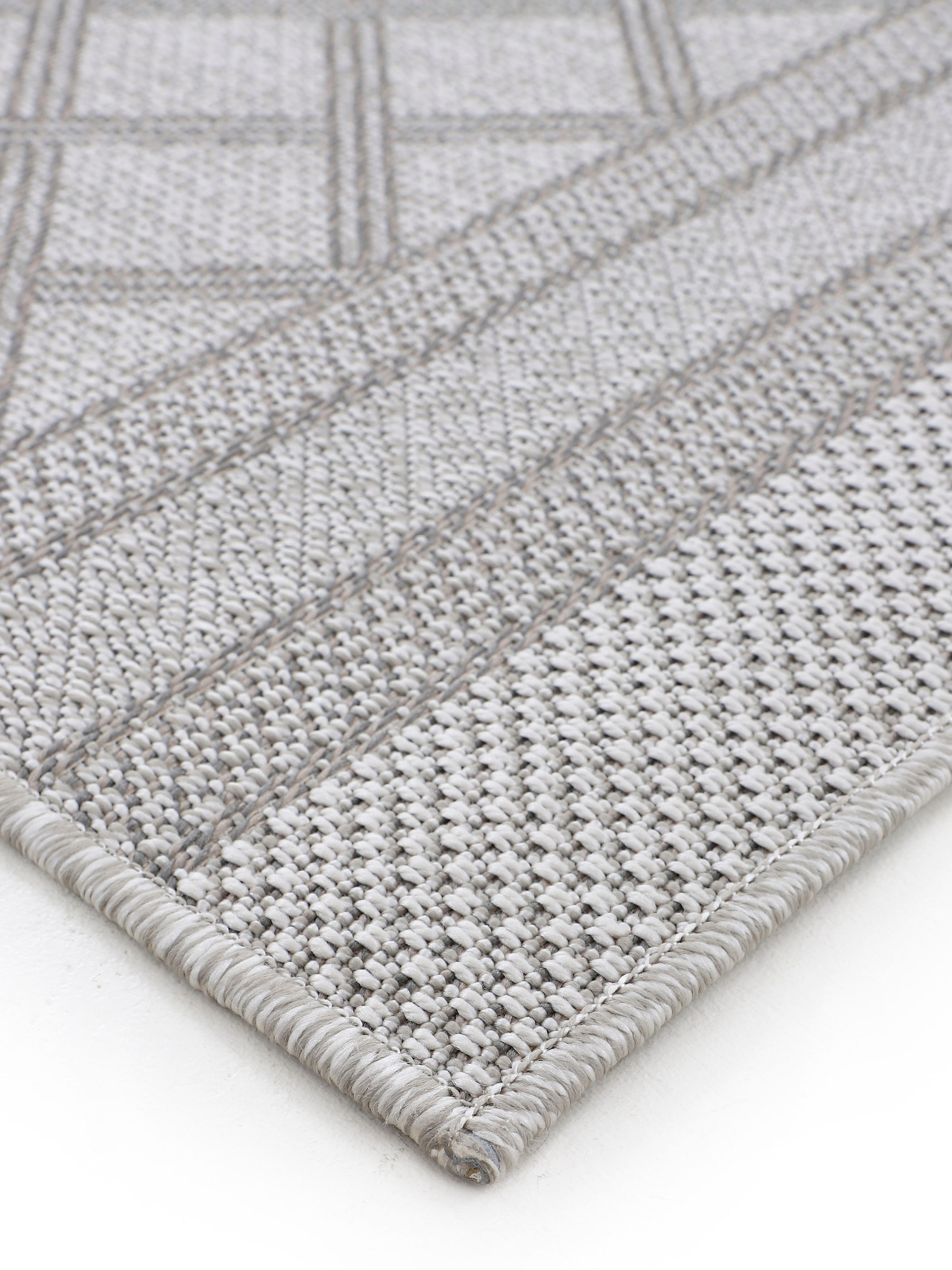 carpetfine Teppich »Boho 104«, rechteckig, 4 mm Höhe, robustes Flachgewebe, Sisal Optik, UV-beständig, Aussenbereich