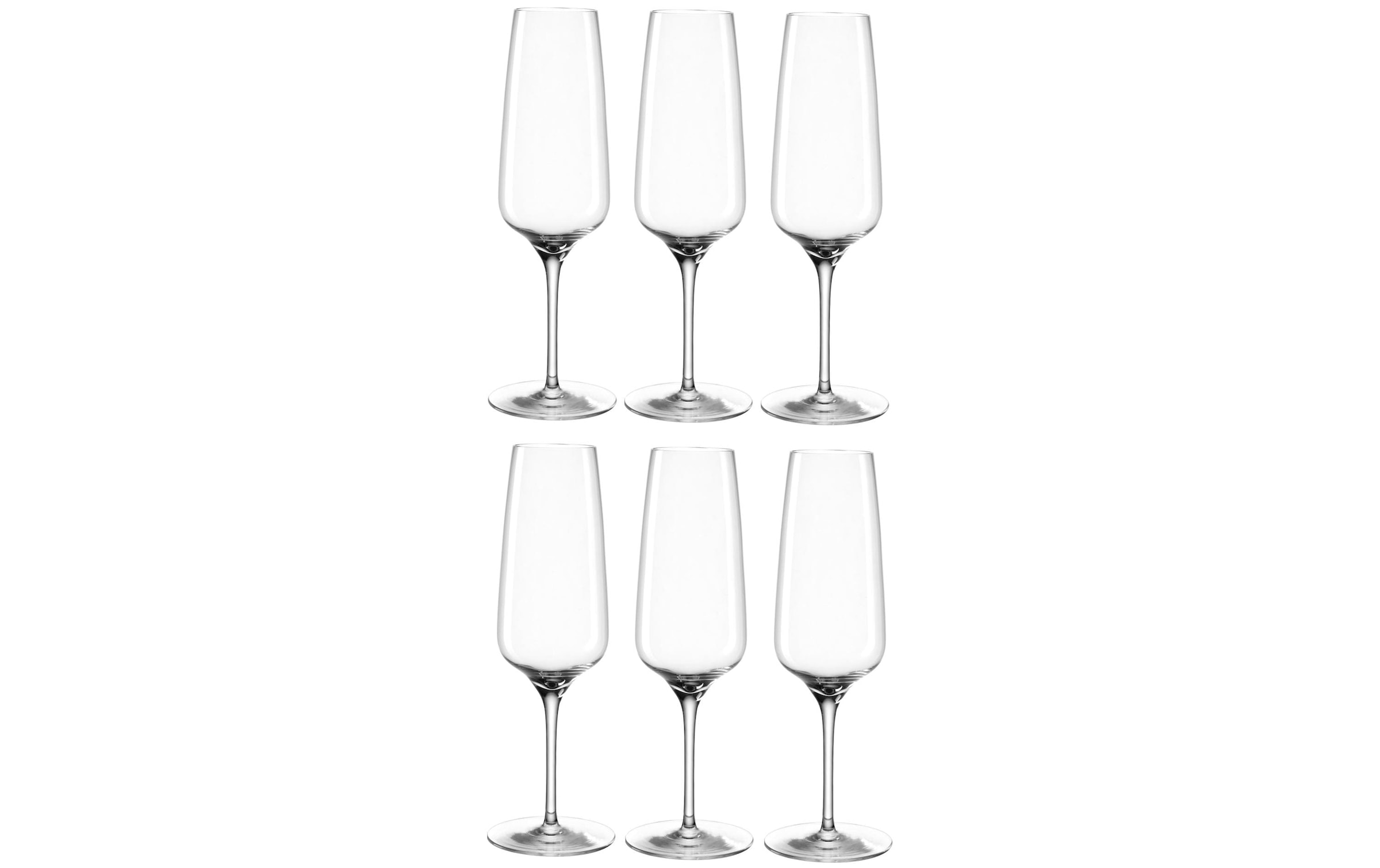 Sektglas »Cesti 240 ml, 6 Stück, Grau/Transparent«, (6 tlg.)