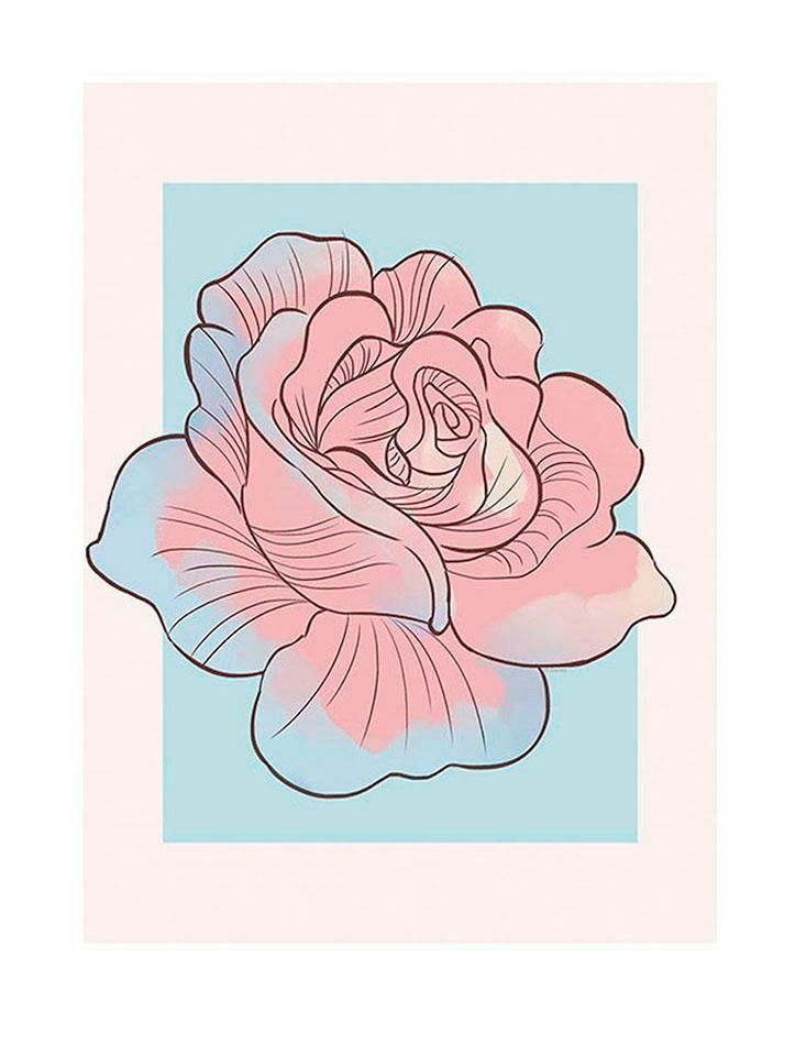 Komar Bild "Cinderella Rose" Disney 1 Stk. tlg. Wandbild zur Dekoration im Kinderzimmer - ohne Rahmen