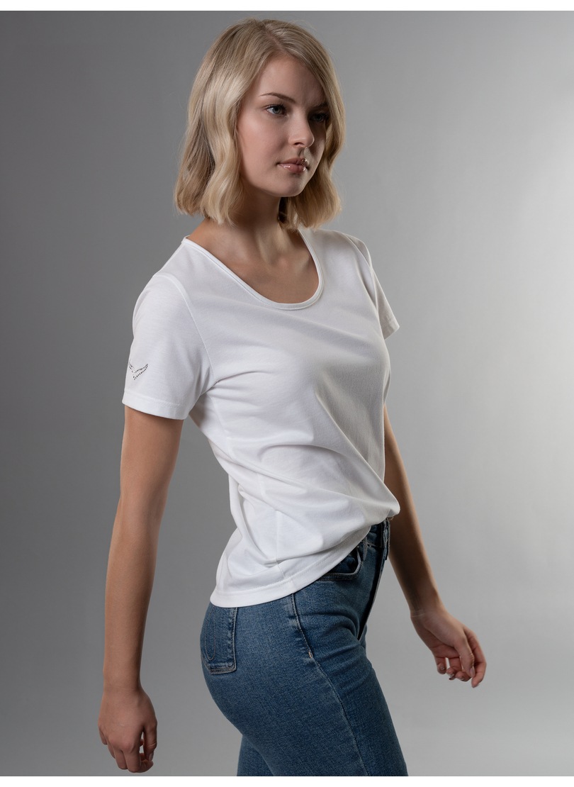 T-Shirt Jelmoli-Versand Kristallsteinen« mit online Schweiz T-Shirt Trigema Baumwolle bestellen DELUXE bei »TRIGEMA