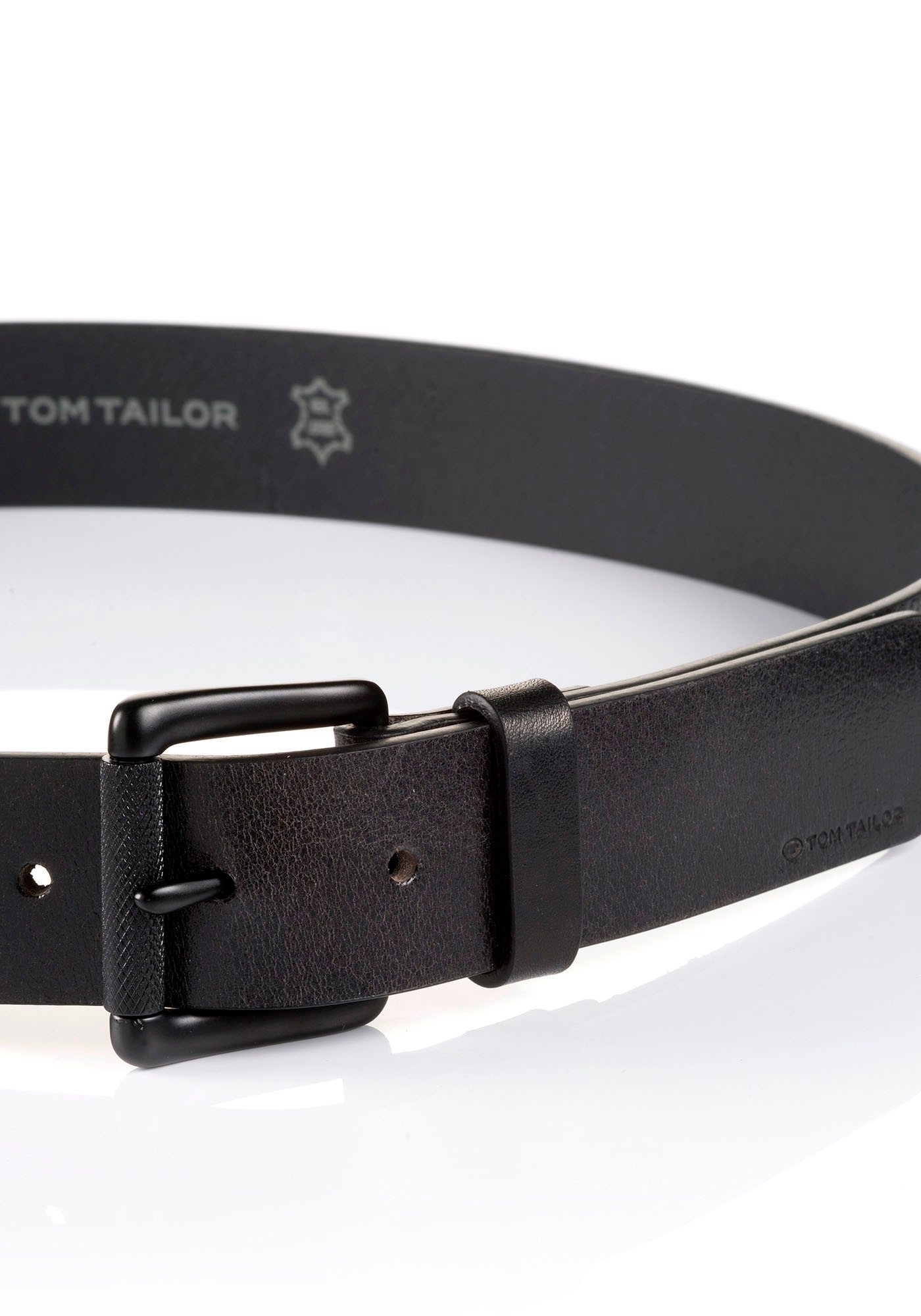 TOM TAILOR Ledergürtel »TTJASPER«, 3,5 cm breiter Herrengürtel, ideal zu Jeans bis Gr. 120
