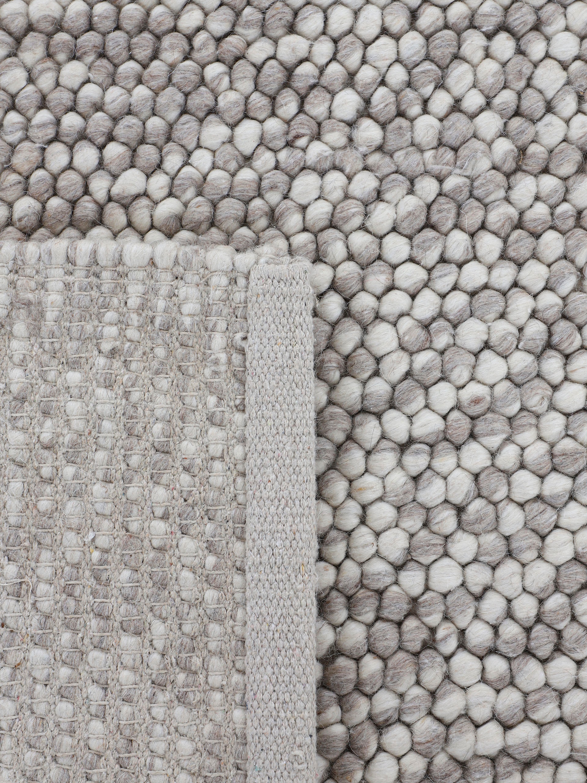 Jelmoli-Versand Wolle Teppich, Uni carpetfine bestellen | Farben, meliert, 70% »Calo«, handgewebt, Teppich online rechteckig, Handweb