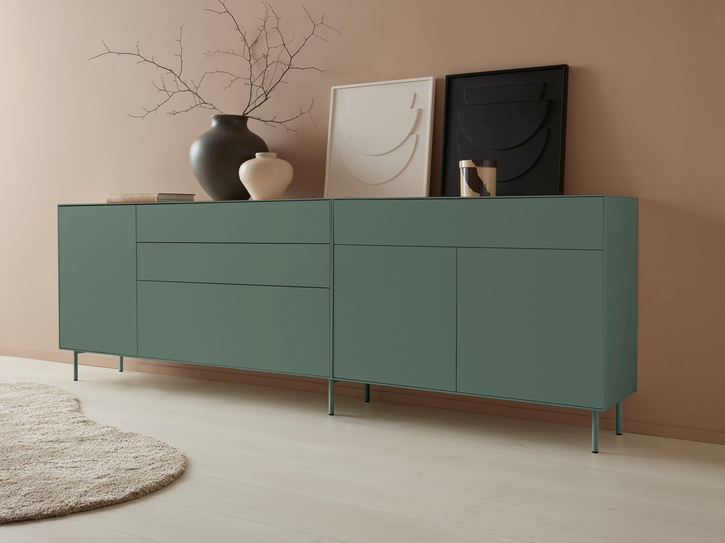 LeGer Home by Lena Gercke Sideboard »Essentials«, Breite: 112cm, MDF lackiert, Push-to-open-Funktion