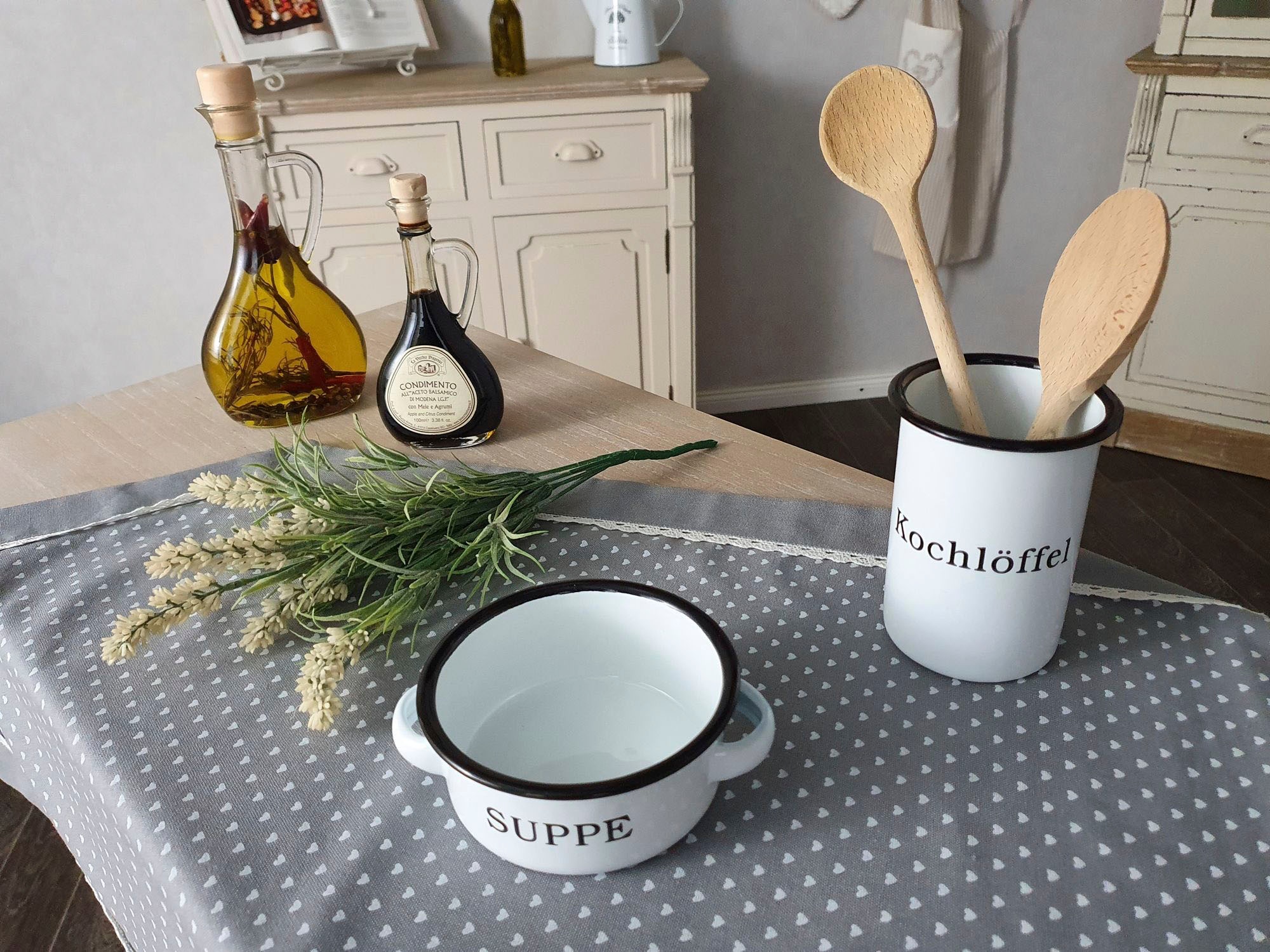 Ambiente Haus Teller »Suppenschale aus Emaille in Antikweiss«, (1 St.)  online kaufen | Jelmoli-Versand