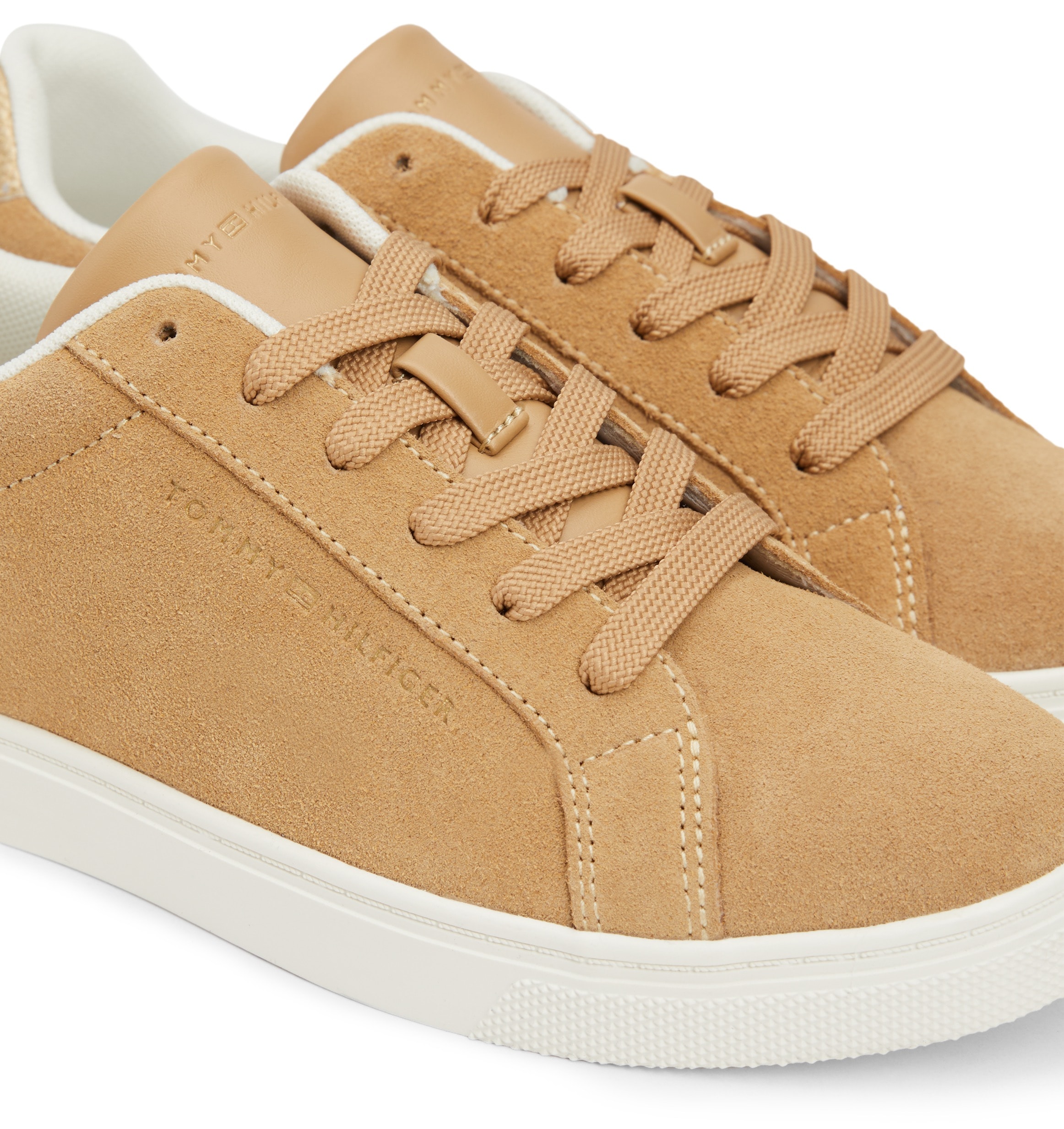 Tommy Hilfiger Sneaker »COLOR POP COURT SNEAKER«, Freizeitschuh, Halbschuh, Schnürschuh mit gepolstertem Schaftrand