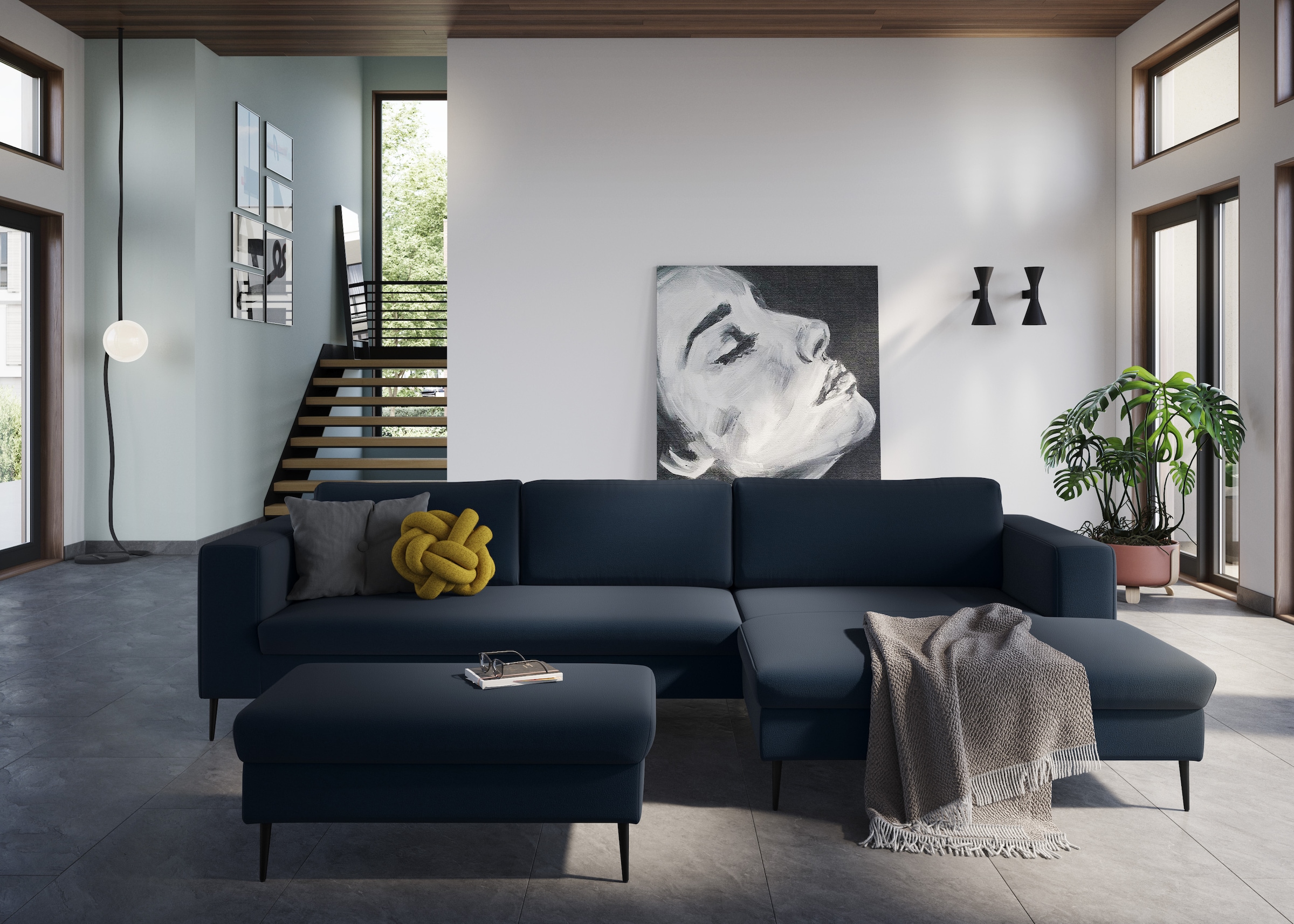 DOMO collection Sitzhocker »Modica«, passend zur Serie, auch in Cord