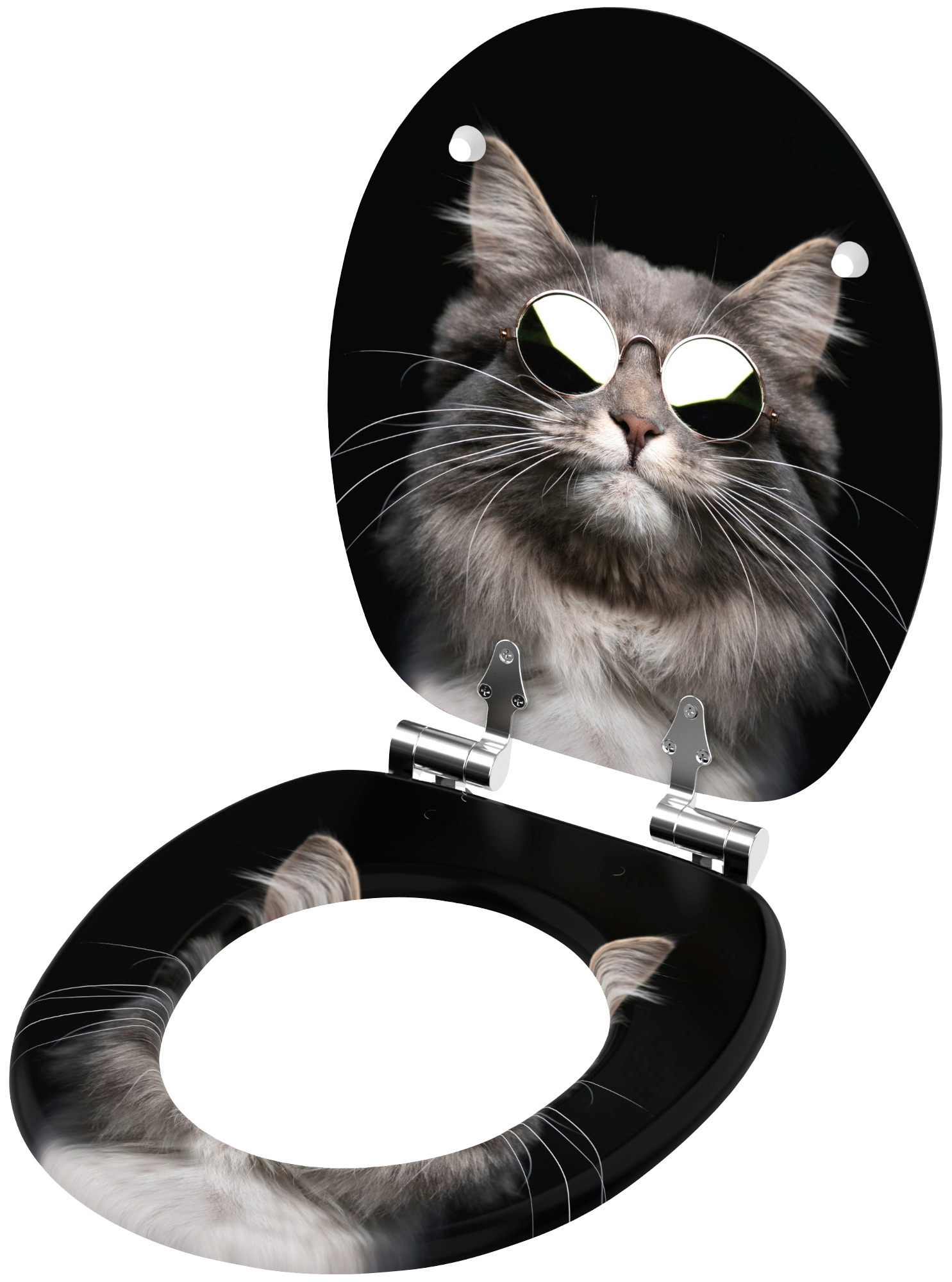Sanilo WC-Sitz »Cool Cat«, mit Absenkautomatik, BxL: 37,7 x 42,0 - 47,0 cm