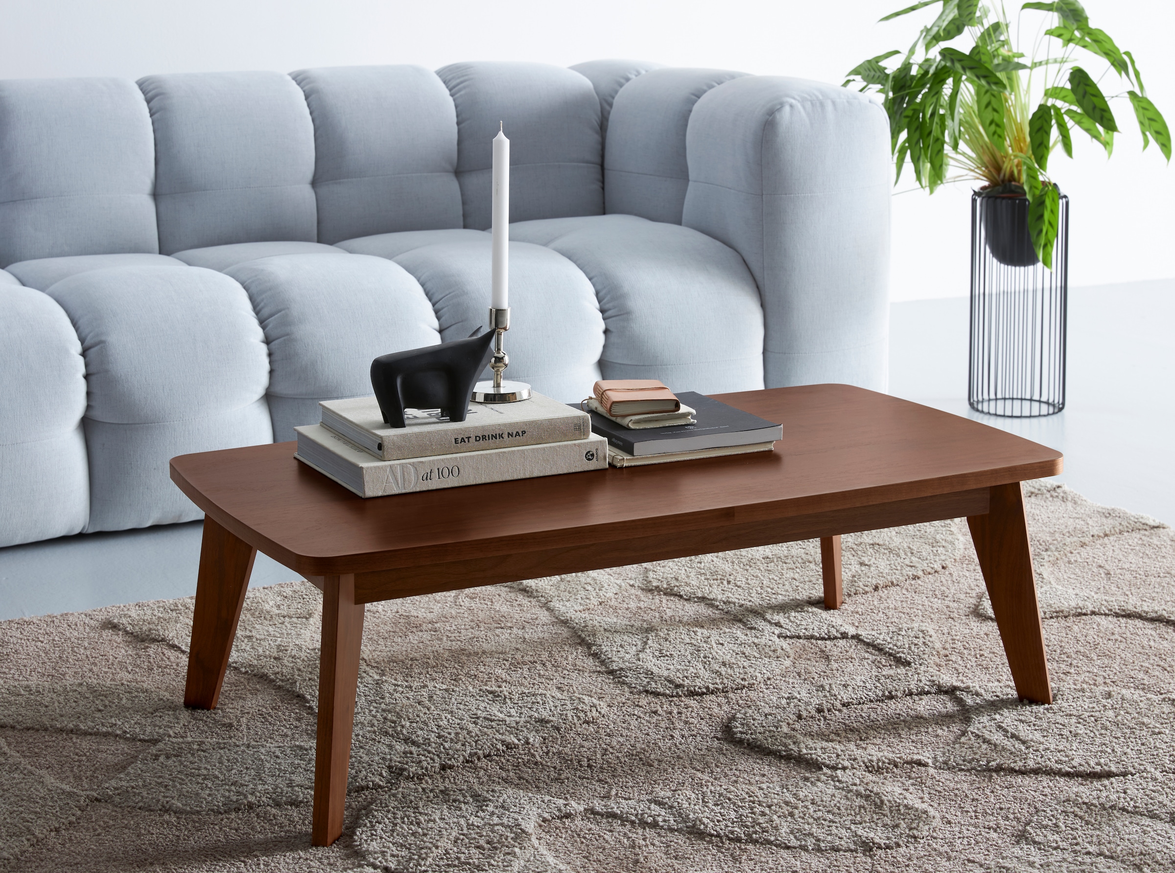 Home affaire Couchtisch »Orlando«, Breite 110 cm, Gestell aus Massivholz, leicht abgerundete Kanten