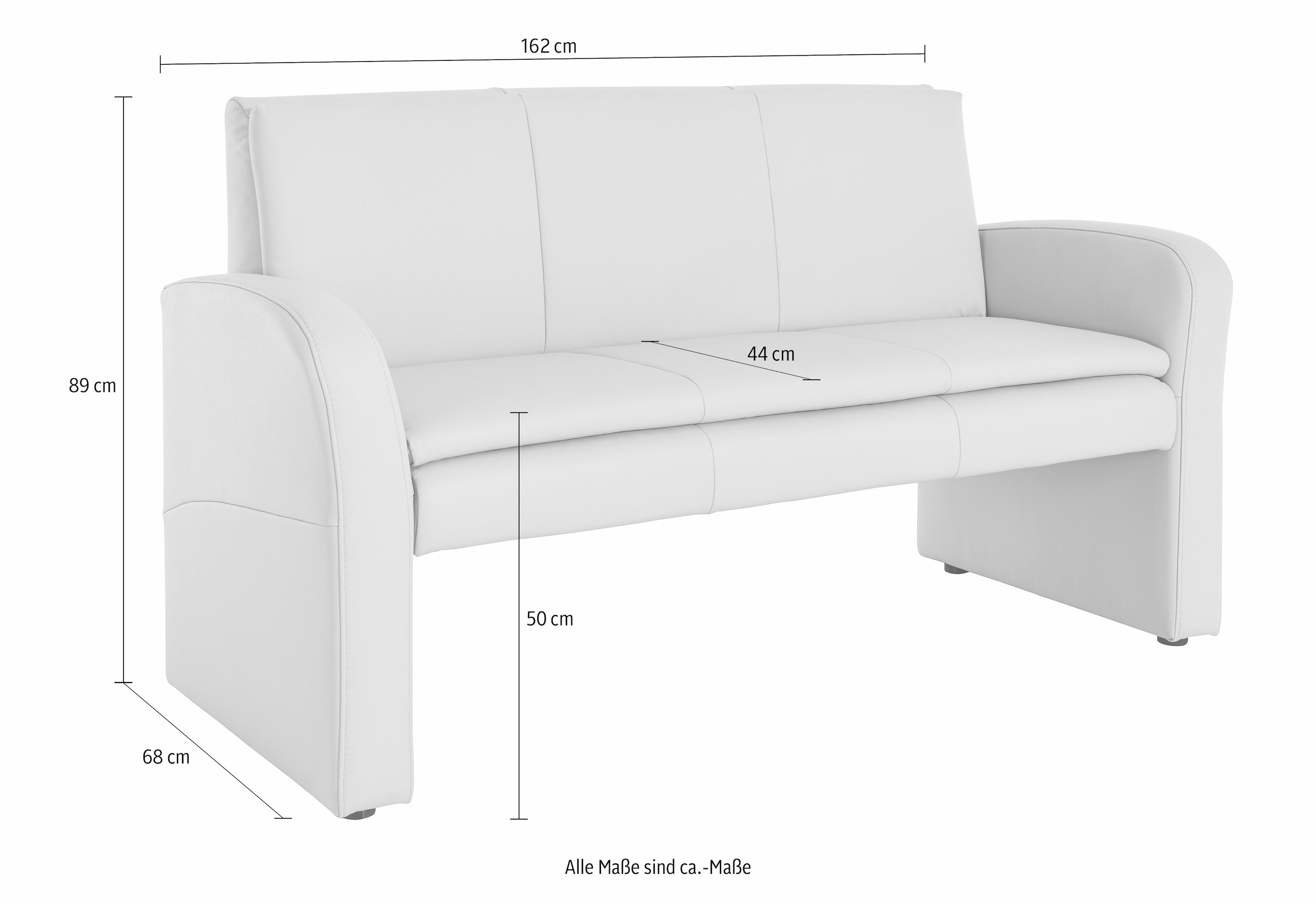 exxpo - sofa fashion Polsterbank »Cortado, elegant und zeitlos, bequem«, hohe Bodenfreiheit, schöne Detailverarbeitung, wahlweise Lederbezug