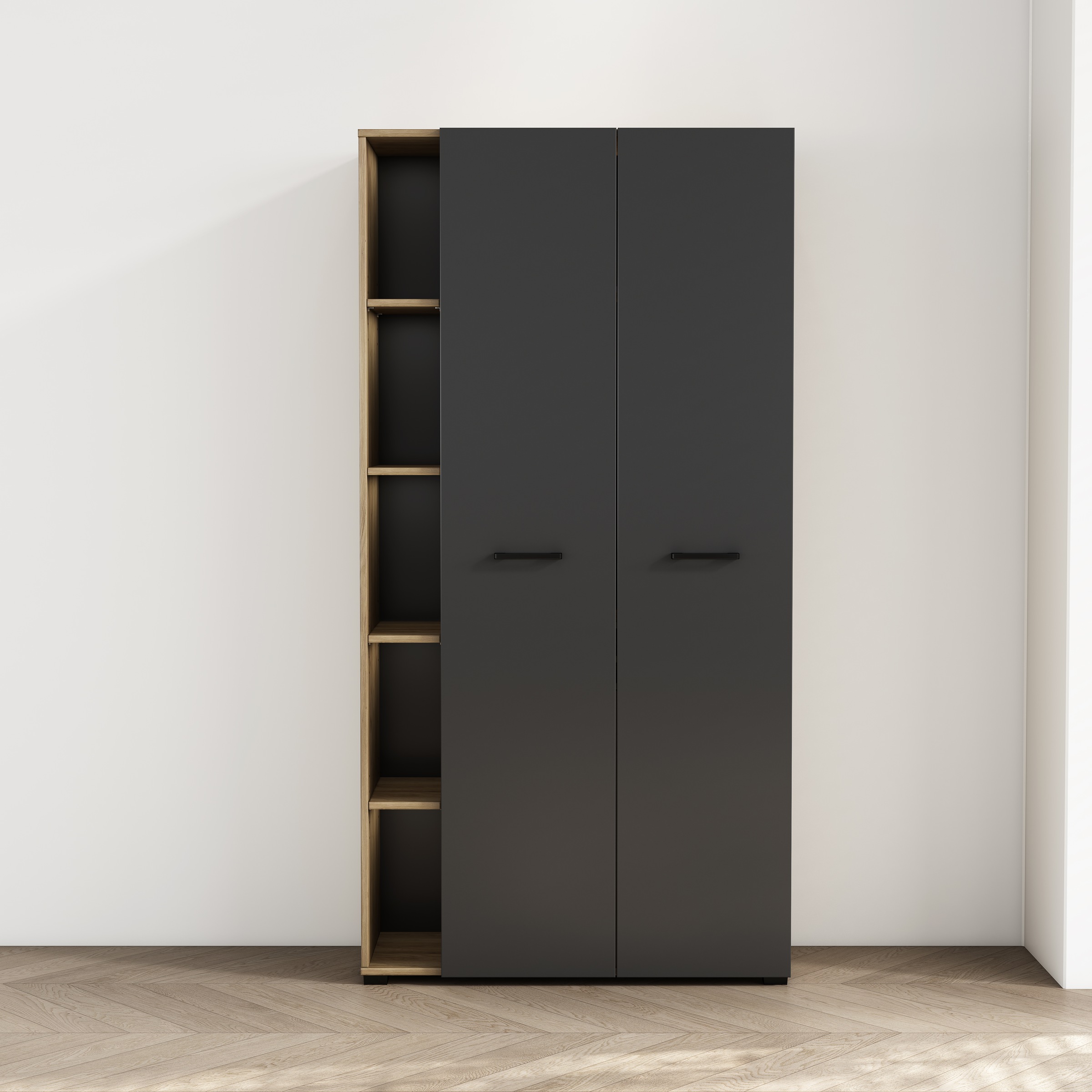 OTTO home Computerschrank "Moid" Set, PC-Schrank, mit zwei Türen, mit Tastaturauszug, B 88 cm