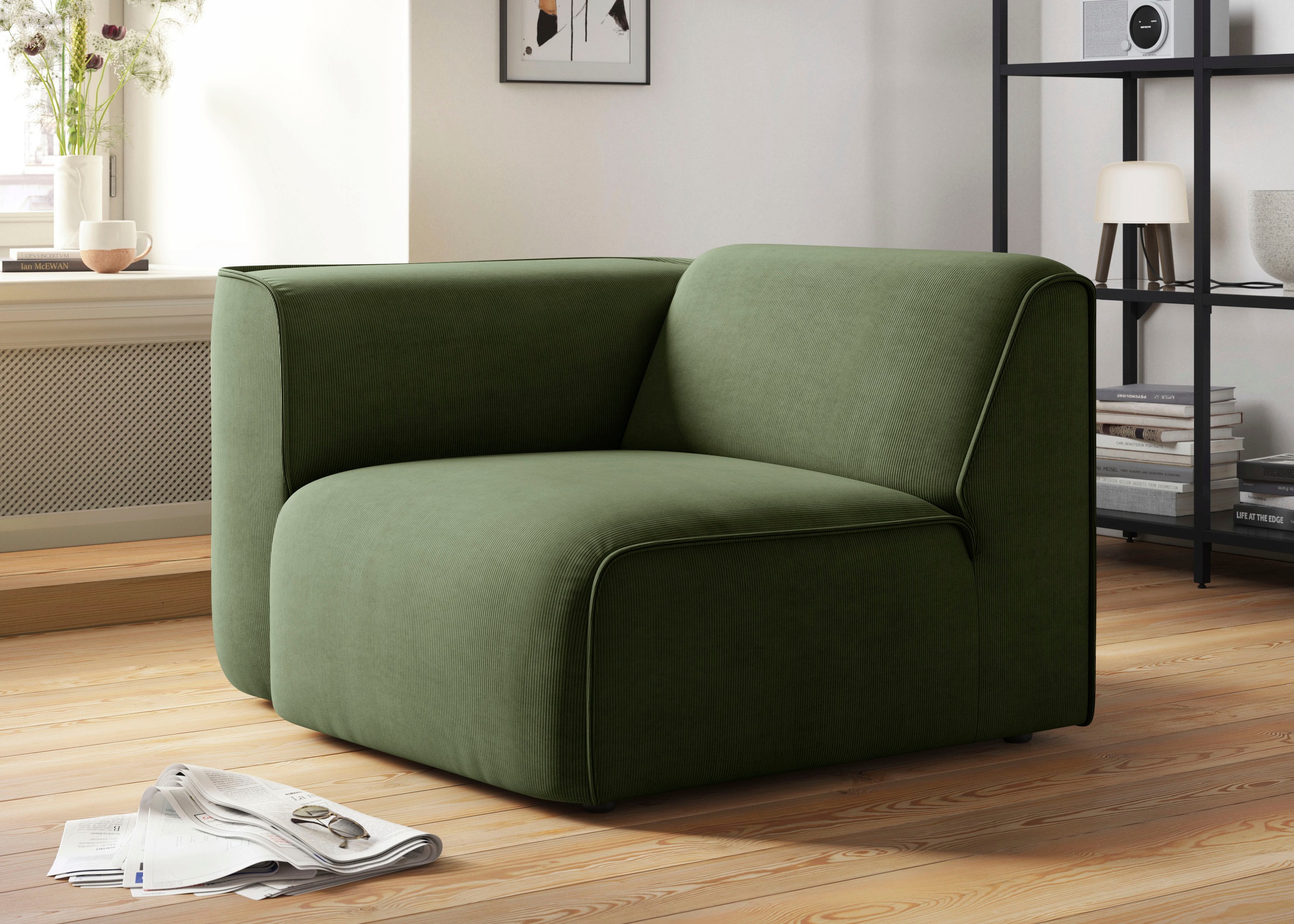 OTTO home Sessel "Sofa-Eckelement, Maße B/T/H: 109/97/46 cm" als Modul oder separat verwendbar, für individuelle Zusammenstellung