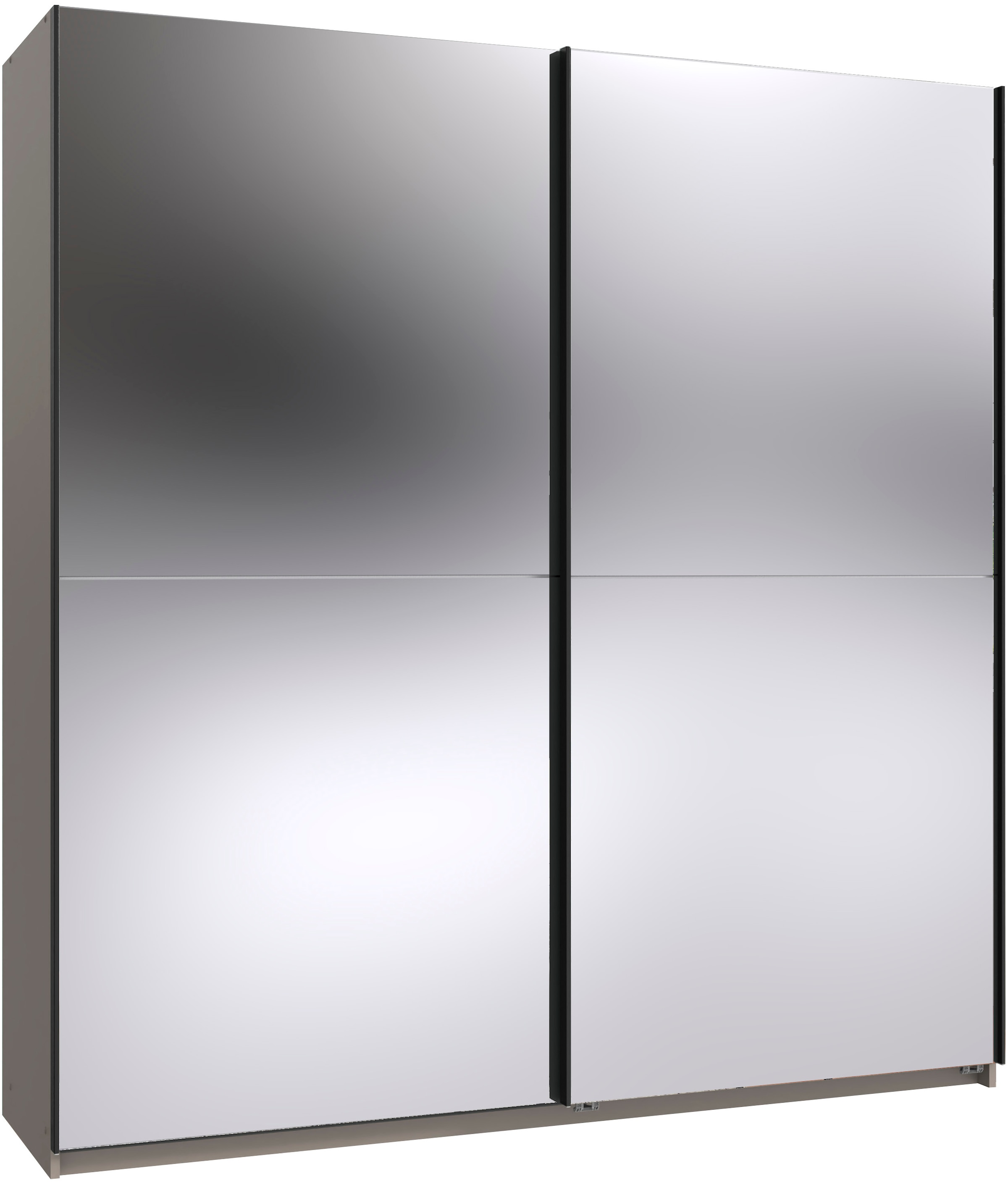 Wimex Kleiderschrank »Mugano, B/T/H 135 oder 180/65/198cm, Made in Germany« wähle Deine Ausstattung: Basic oder Premium!, 2 Schwebetüren mit oder ohne Spiegel, Metallgriffe