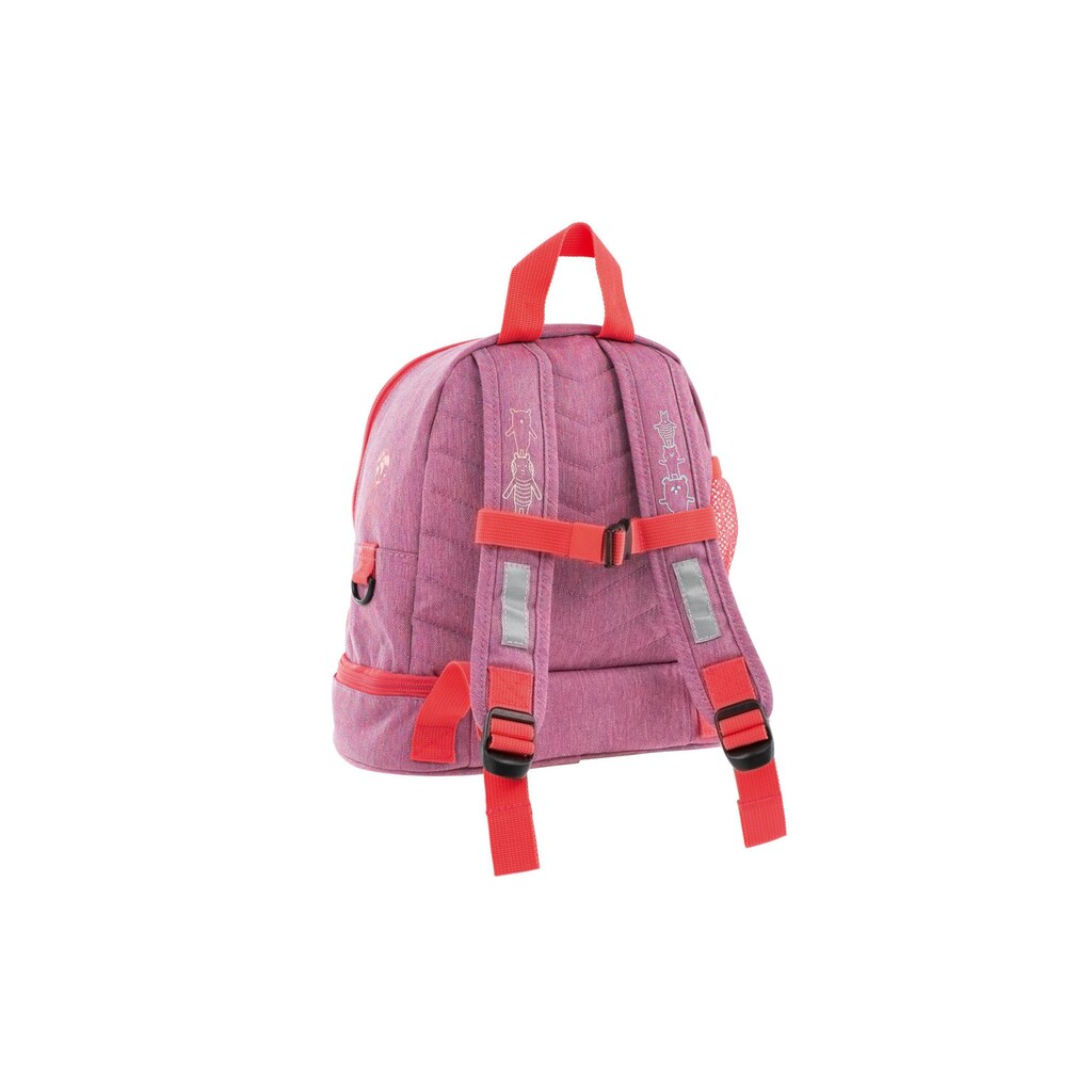 LÄSSIG Kinderrucksack »4Kids Mini Backpack, About Friends Mélange Pink«, Reflektoren