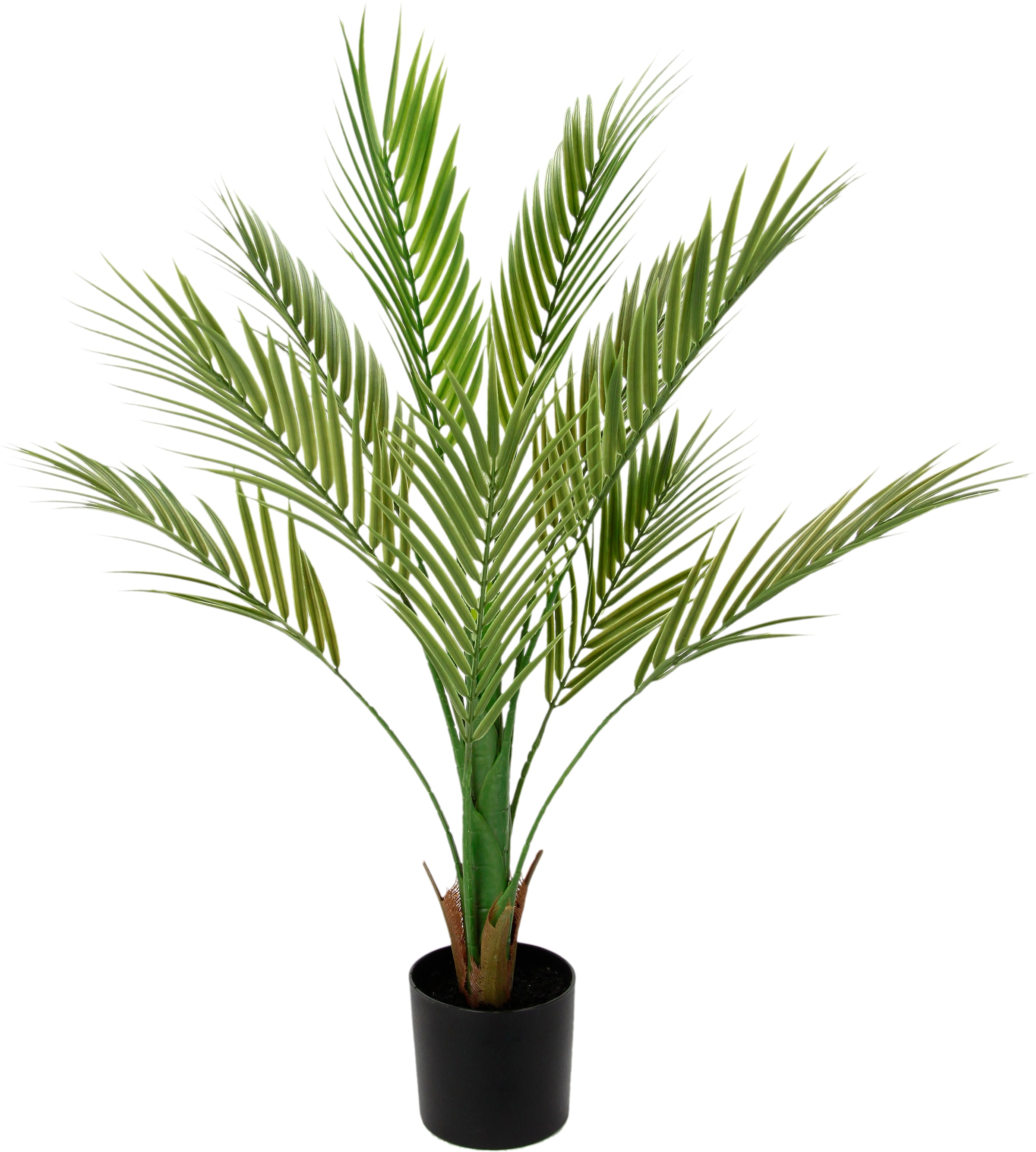 I.GE.A. Kunstbaum »Areca Palme im Topf künstlich Kunstpalme Kunstpflanze Goldfruchtpalme«, Kunstbaum Dekopflanze Zimmerpflanze Zimmerpalme Tropische Grünpflanze