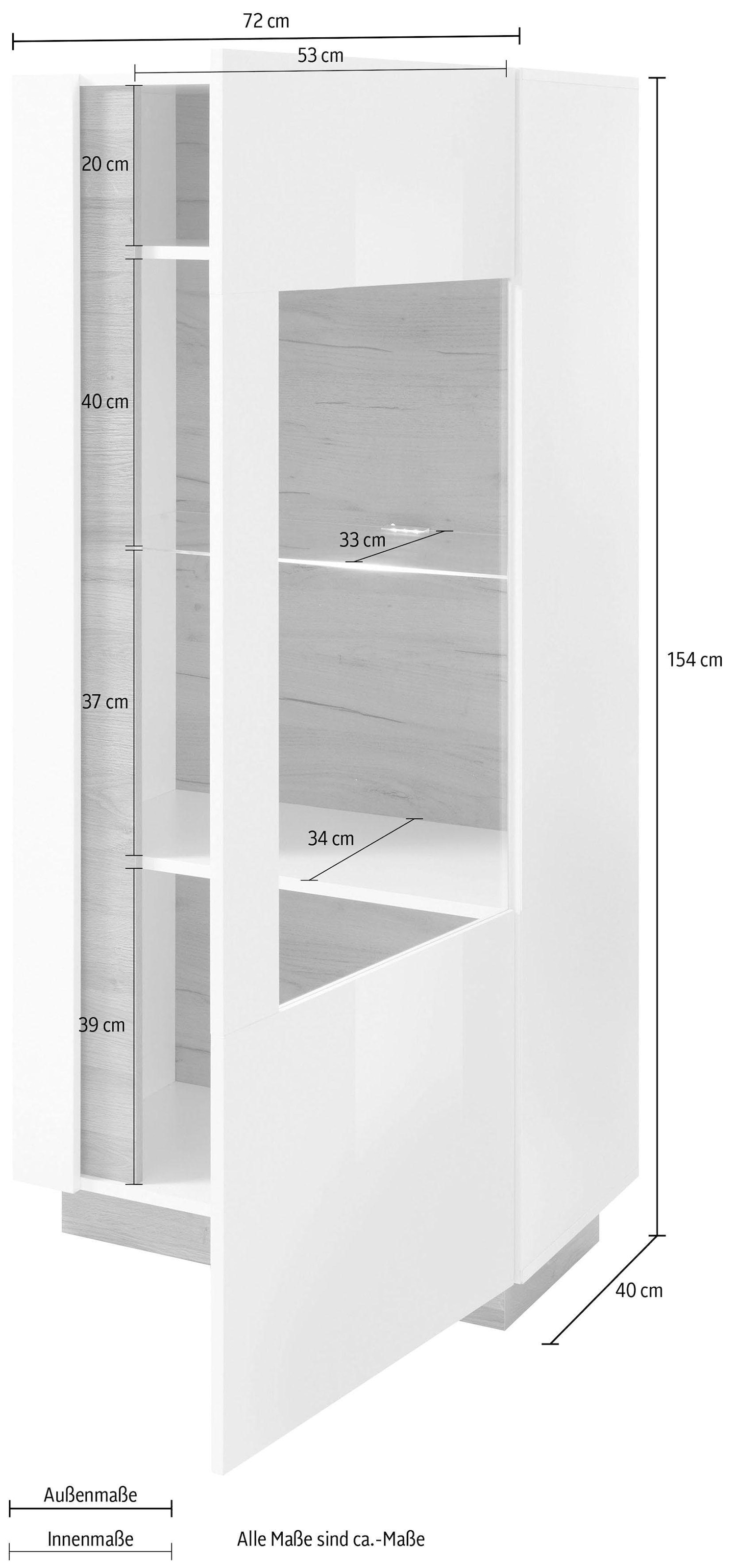 INOSIGN Vitrine »CLAiR Vitrine 22«, Höhe 154 cm