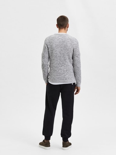 SELECTED HOMME Rundhalspullover »SLHVINCE LS KNIT BUBBLE CREW NECK NOOS«