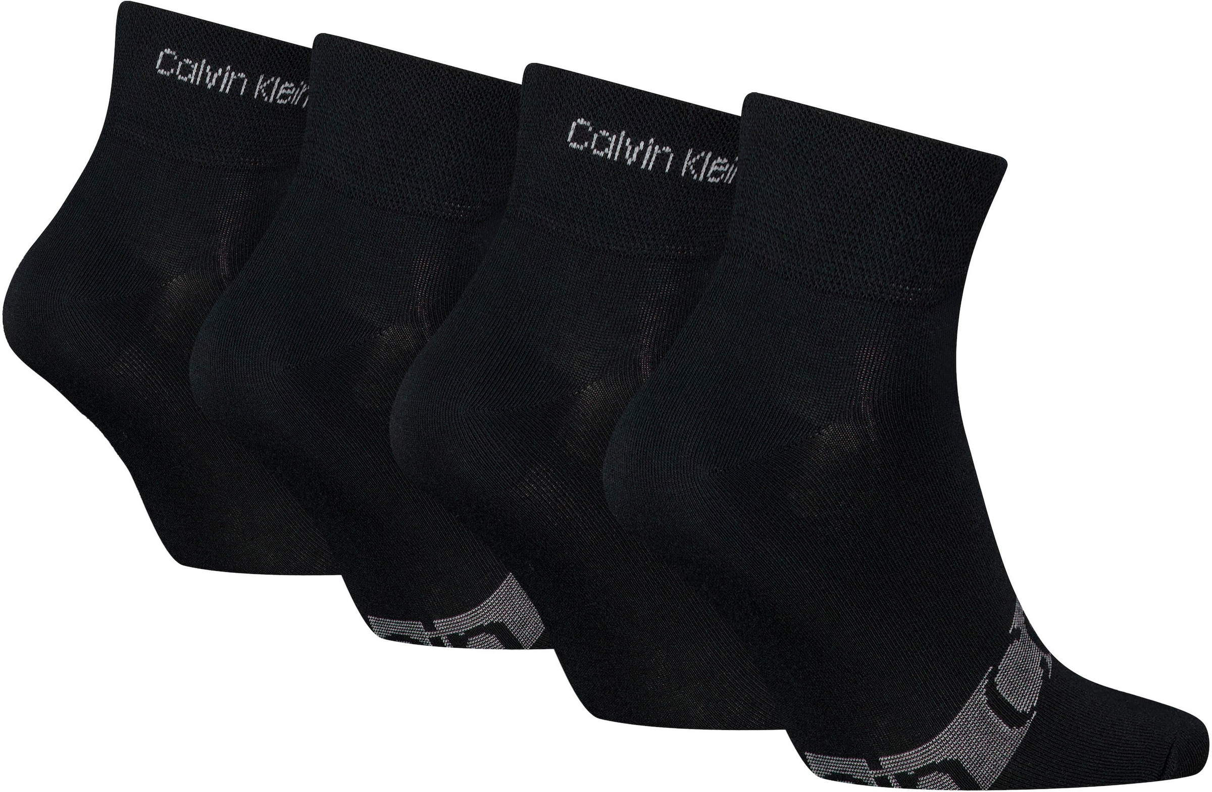 Calvin Klein Kurzsocken »CK MEN QUARTER 4P STRIPES«, (Packung, 4 Paar), Sneakersocken