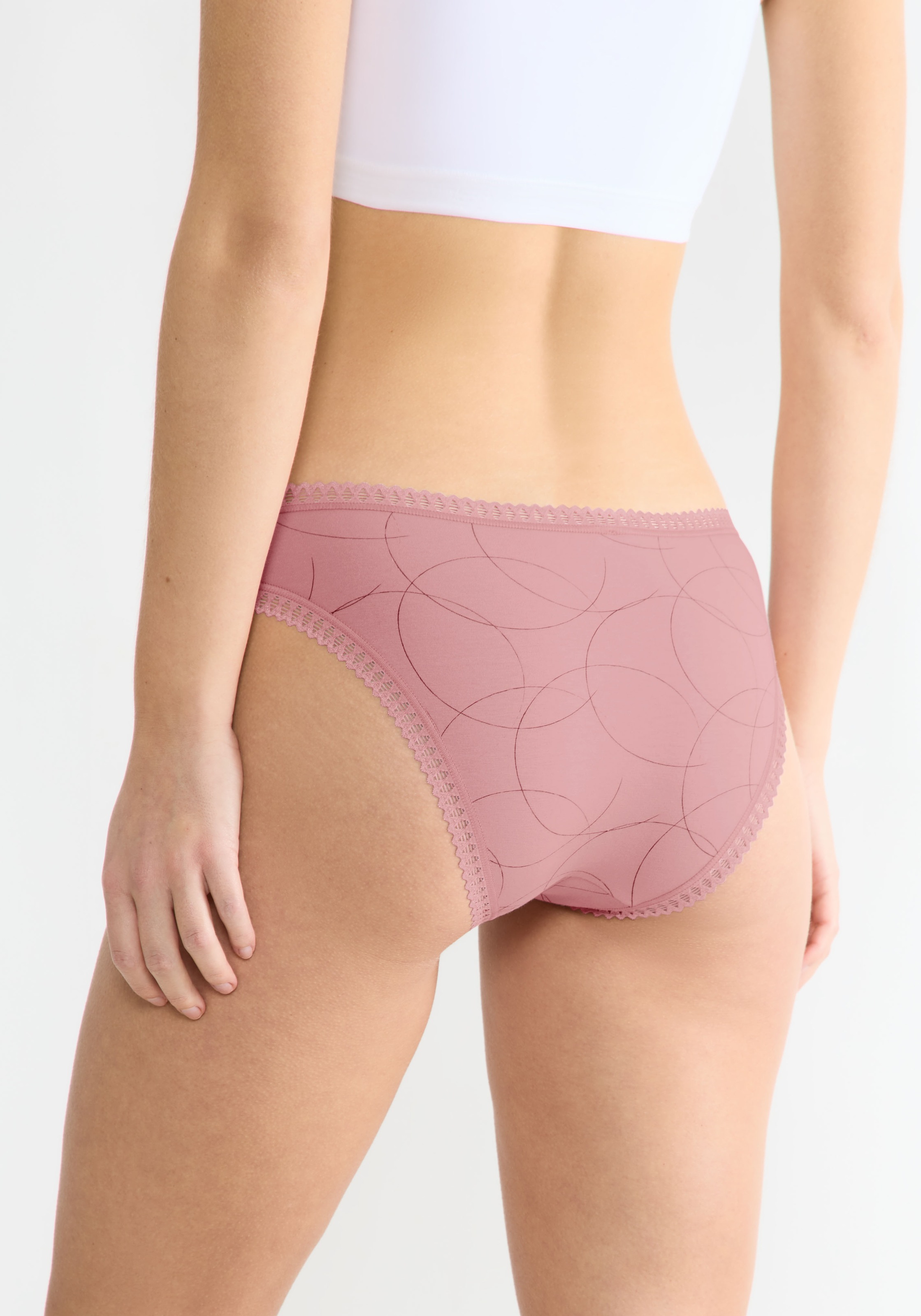 sloggi Minislip »GO Crush«, (3er Pack), dehnbare Spitzendetails, uni, gemustert