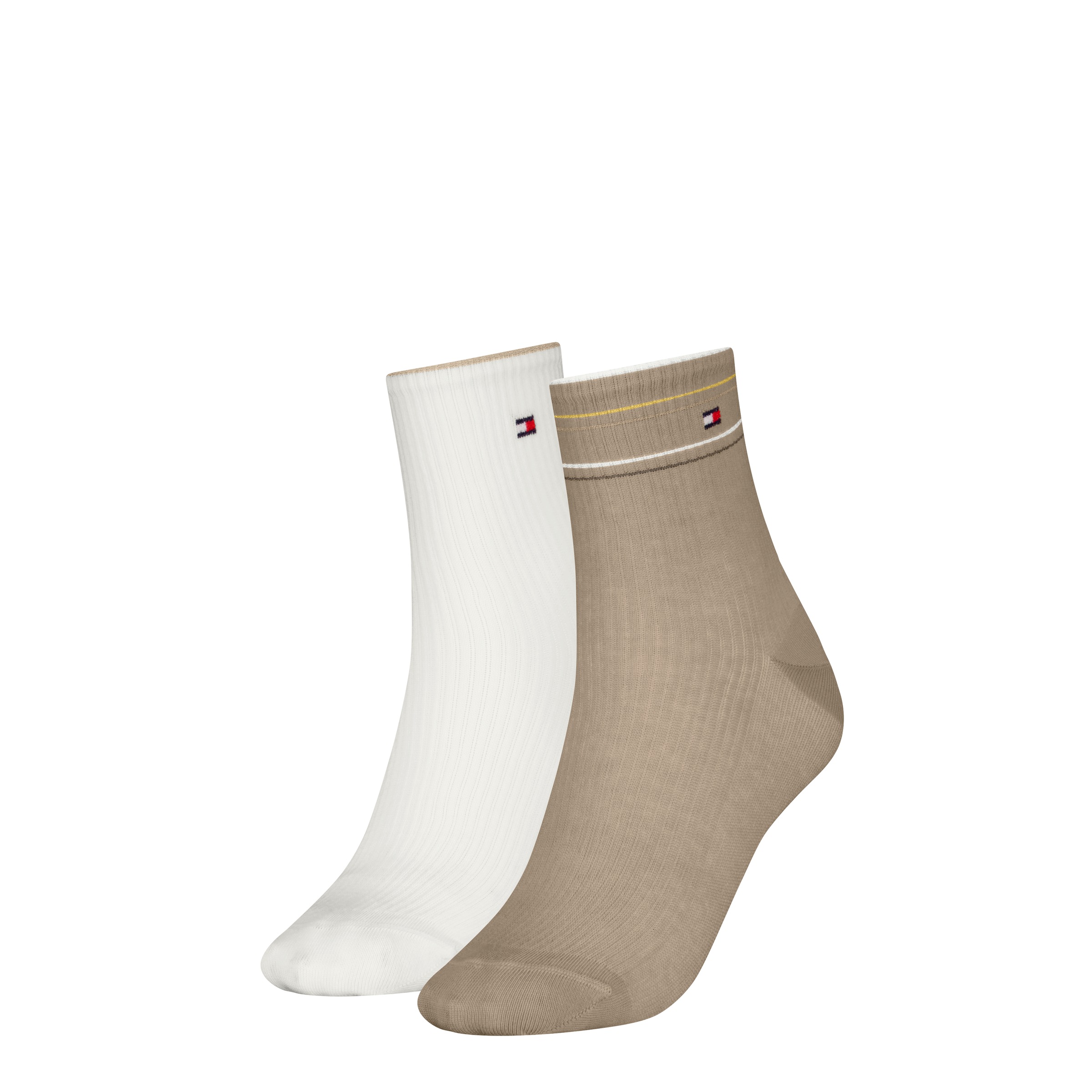 Tommy Hilfiger Socken »TH WOMEN SHORT SOCK 2P RIB SHINE« 2 Paar tlg. mit feinem Linienakzent