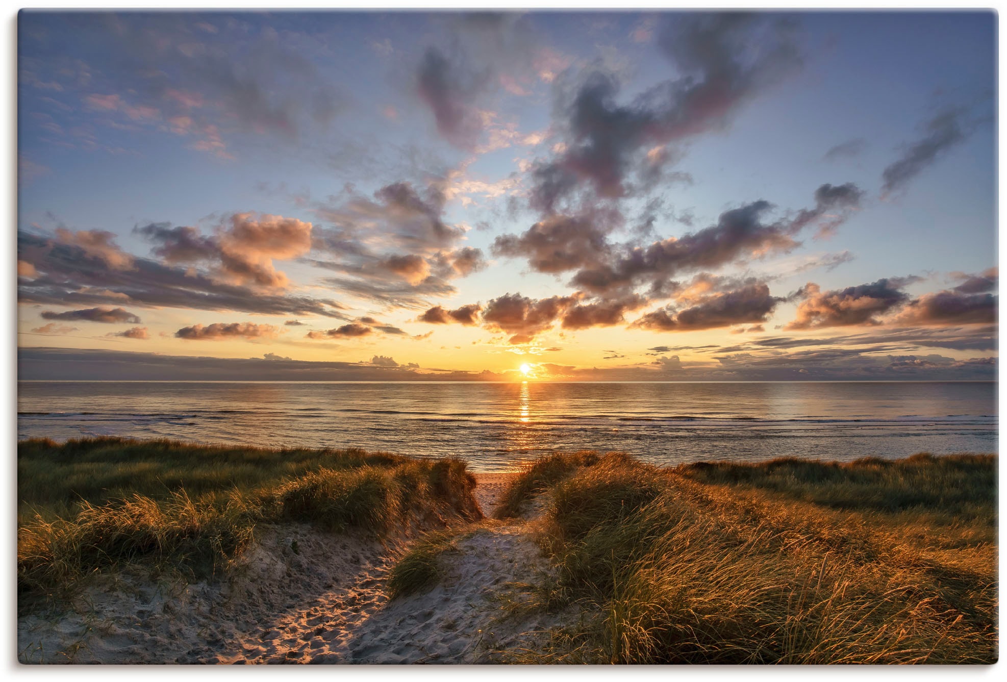 Artland Wandbild »Sonnenuntergang auf Sylt«, Bilder vom Sonnenuntergang & -aufgang, (1 St.), als Leinwandbild, Poster in verschied. Grössen