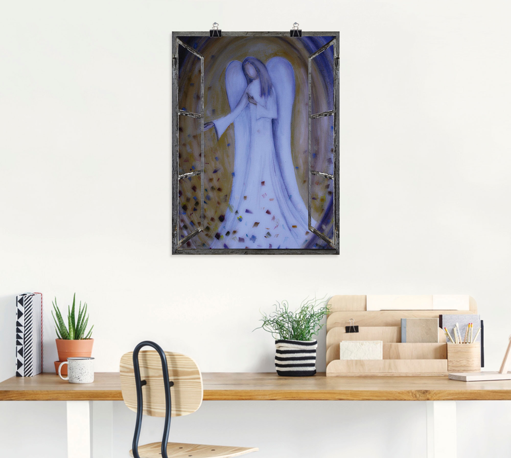 Artland Wandbild »Fensterblick - Engel«, Religion, (1 St.), als Leinwandbild, Poster in verschied. Grössen