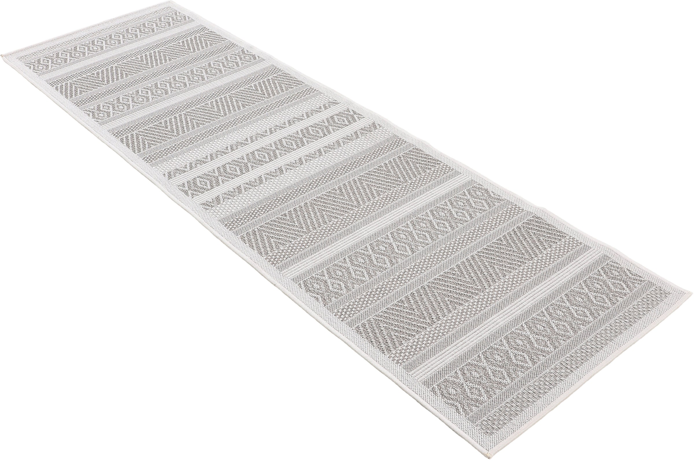 carpetfine Läufer »Boho 101«, rechteckig, 4 mm Höhe, robustes Flachgewebe, Sisal Optik, UV-beständig, Aussenbereich