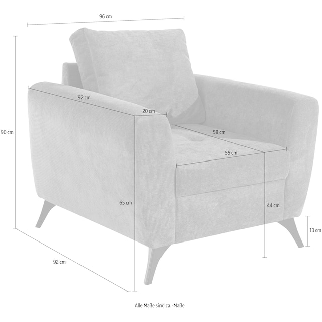 INOSIGN Sessel »Lörby«, auch mit Aqua clean-Bezug, feine Steppung im  Sitzbereich, lose Kissen online bestellen | Jelmoli-Versand