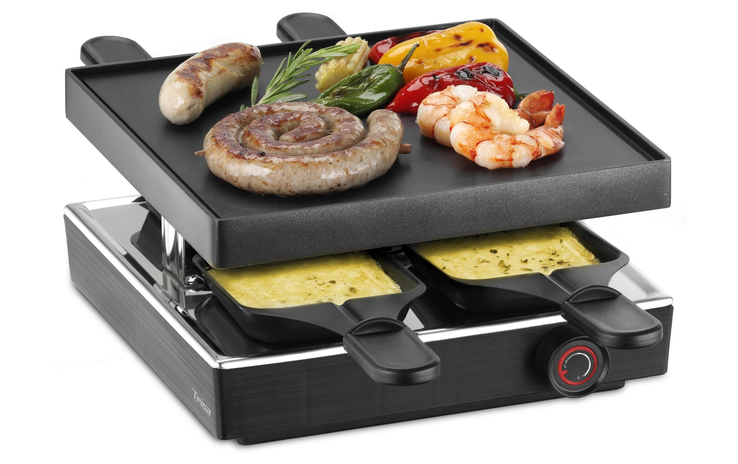 Trisa Raclette »Style 4«, 4 St. Raclettepfännchen, 750 W