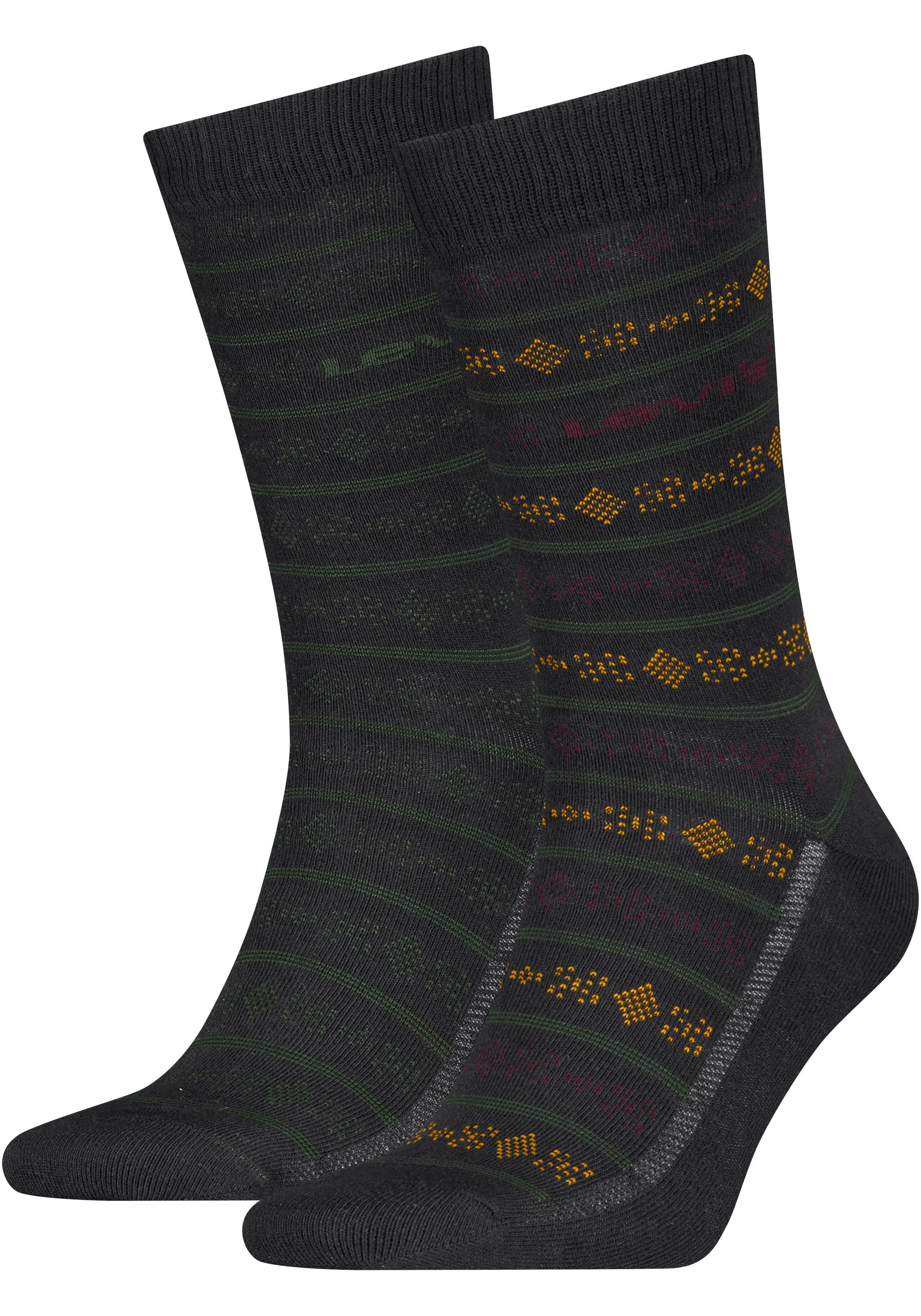 Levi's® Socken »LEVIS REG CUT BJORN GEO STRIPE 2P« 2er Pack