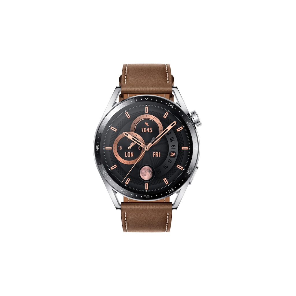 Huawei Smartwatch »Huawei Watch GT3 46 mm Leather«, (Harmony OS)