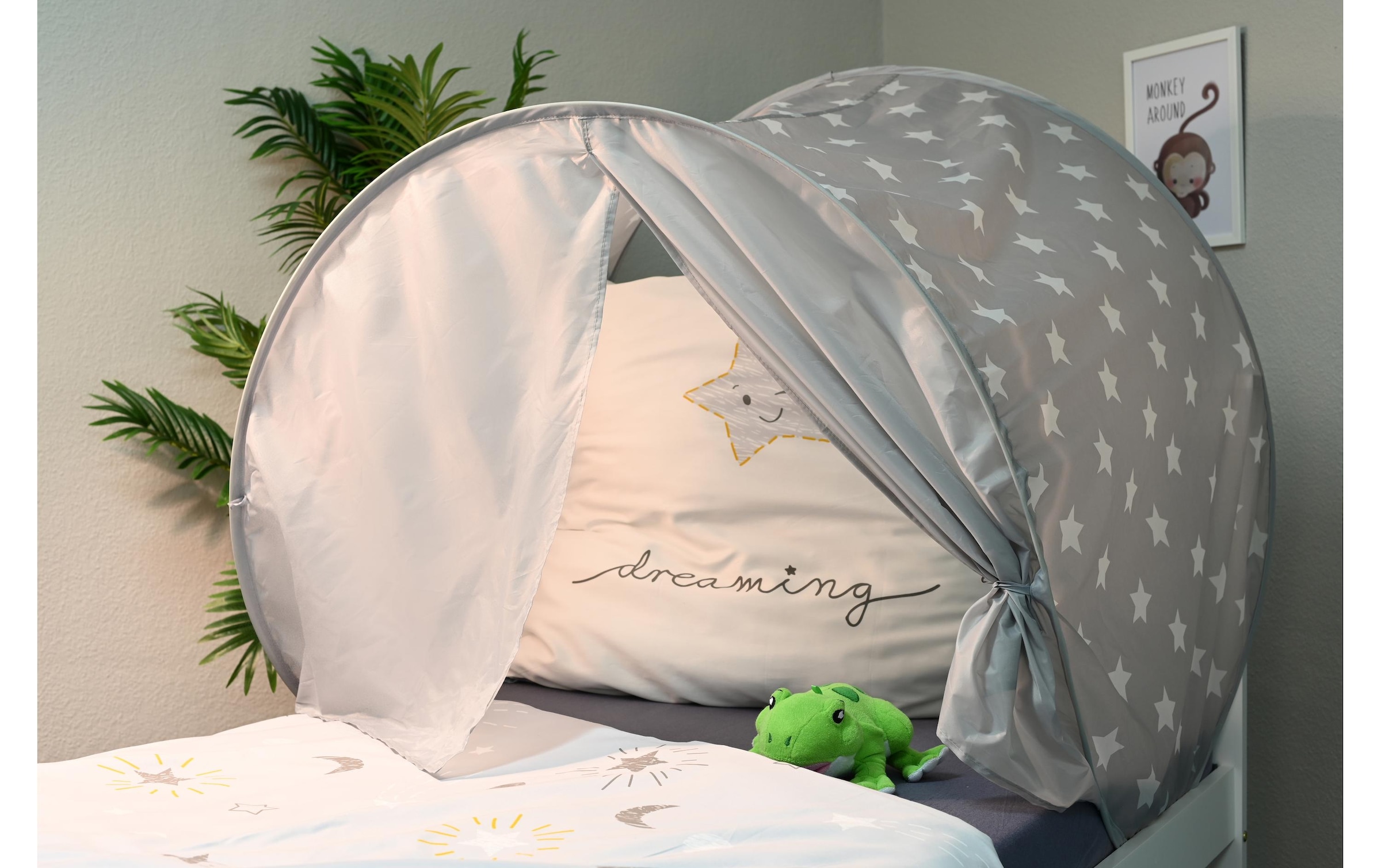 Knorrtoys® Betthimmel »Grey white stars«