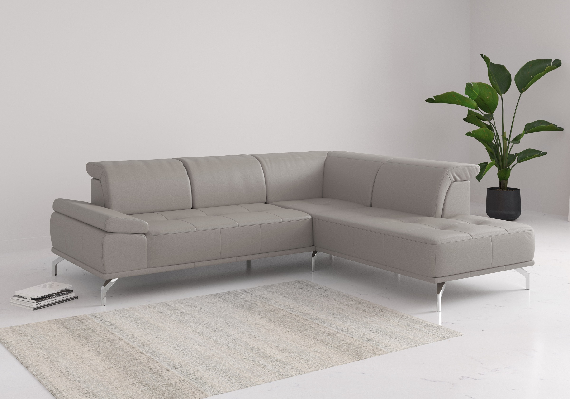 GOODproduct Ecksofa "Caluna" Inkl.Sitztiefenverstellung, wahlweise mit Kopf- und Armteilverstellung