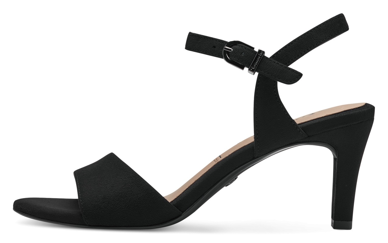 Tamaris Sandalette, Trichterabsatz, Abendschuh mit verstellbarem Fesselriemchen