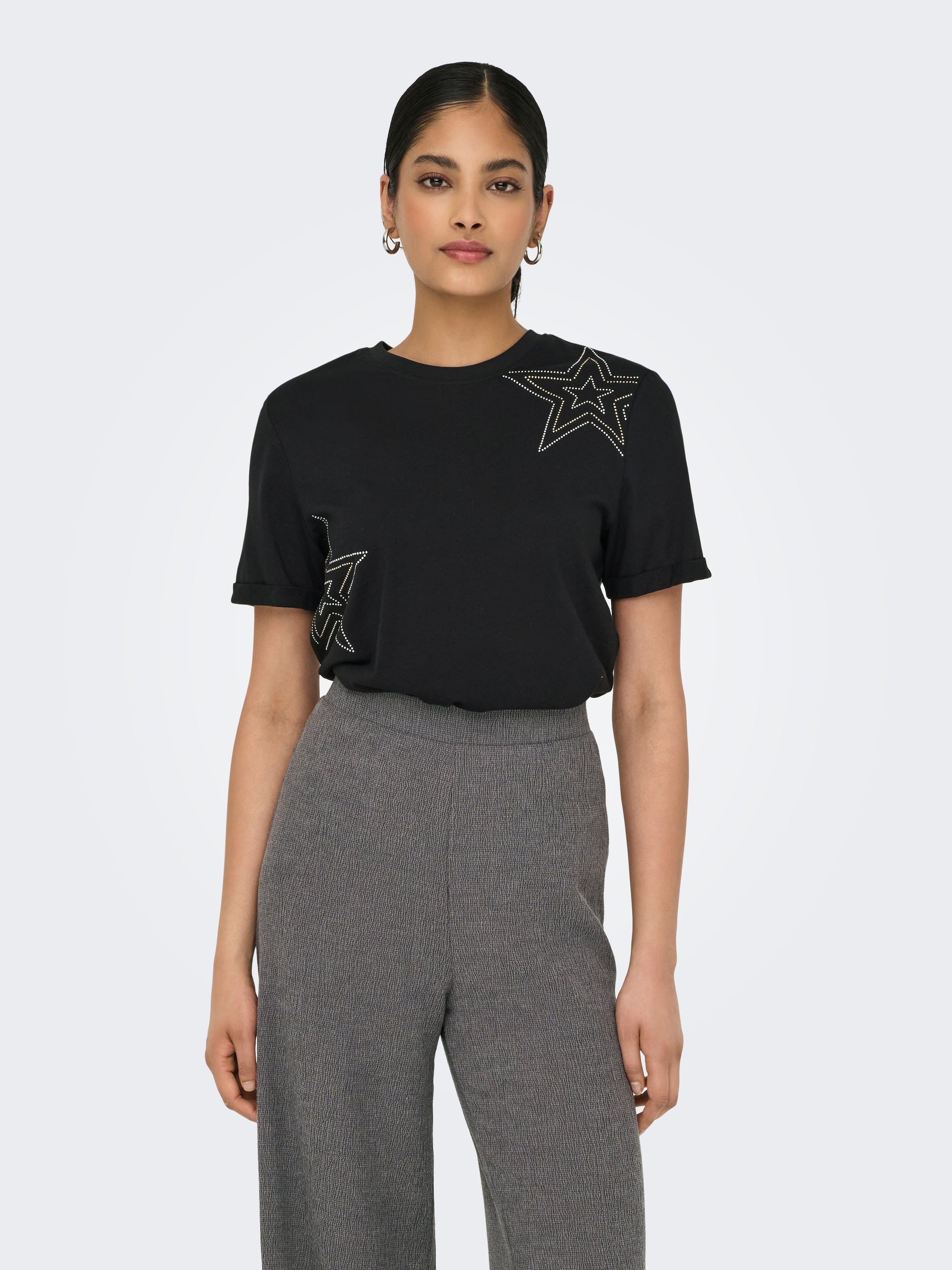 ONLY Kurzarmshirt »ONLHOLLIS LIFE S/S O-NECK TOP BOX JRS«