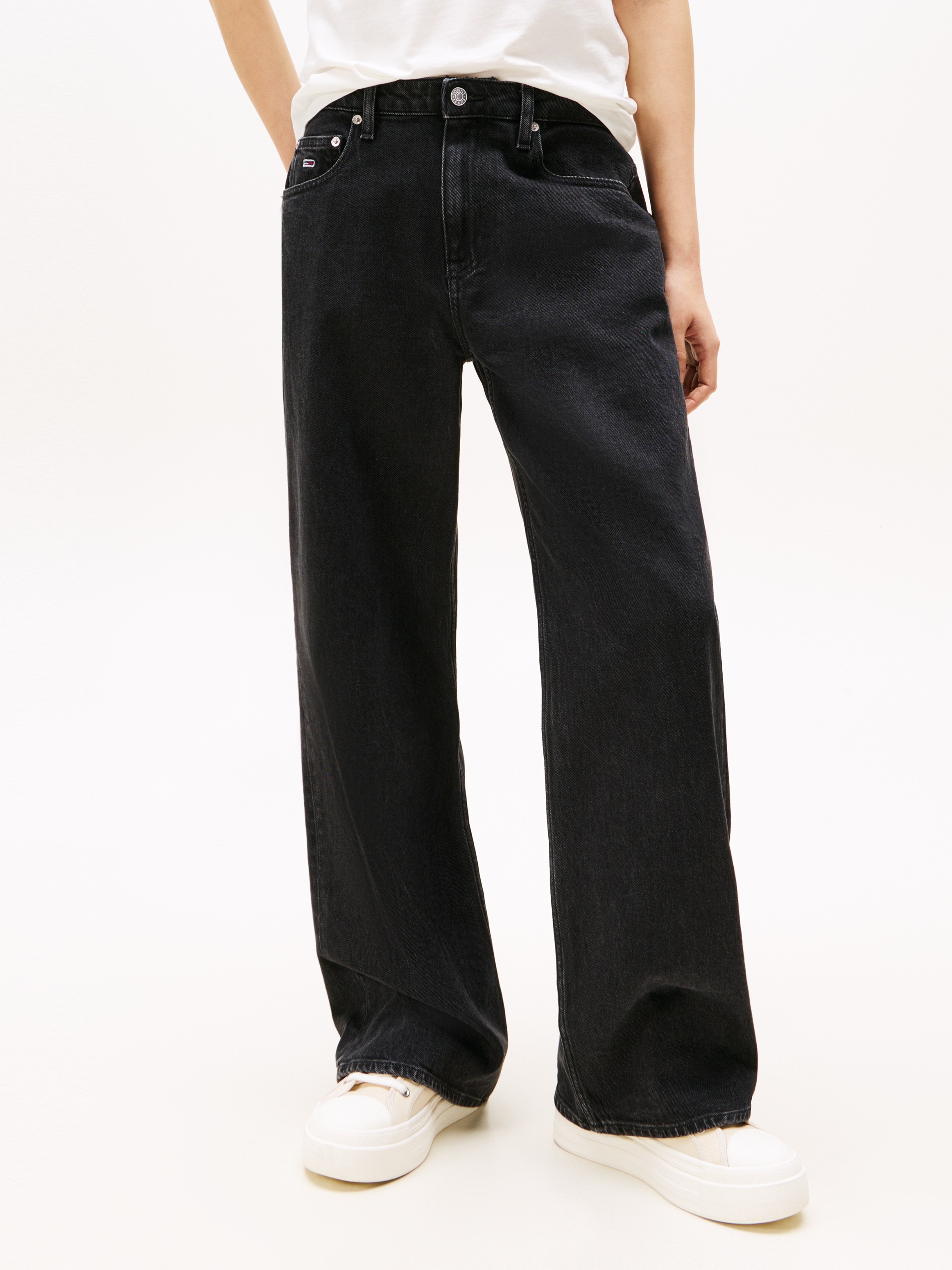Tommy Jeans Relax-fit-Jeans »MIA MR RLXD STR« in blauer Waschung, mit Hammerschlaufe