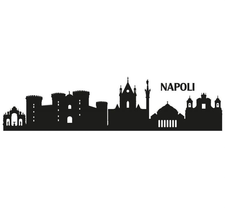 Wall-Art Wandtattoo »XXL Jelmoli-Versand bestellen | Napoli St.) Skyline Stadt online 120cm«, (1