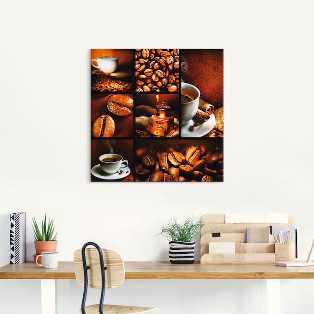 (1 Jelmoli-Versand St.), in als Collage«, »Kaffee Wandbild versch. Getränke, oder Wandaufkleber | Poster Artland Grössen Leinwandbild, online kaufen