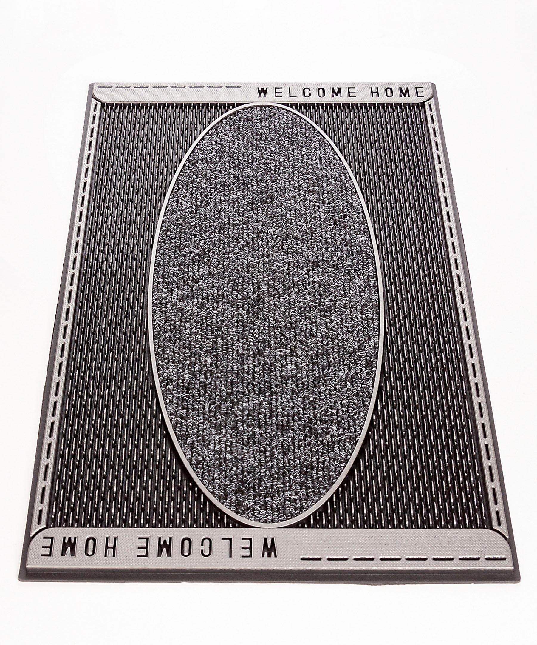 Home2Fashion Fussmatte »DC Clean Welliton, Welcome«, rechteckig, 8 mm Höhe, Schmutzfangmatte, mit Spruch, robust, In- und Outdoor geeignet