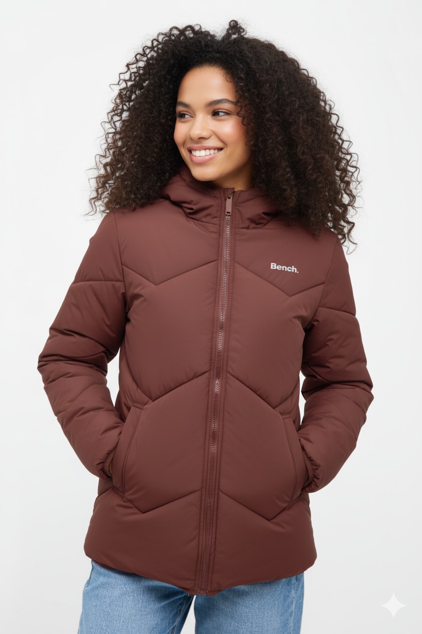 Bench. Steppjacke »KRIYA« mit Kapuze leichte Winterjacke mit hoher Wärmeleistung und Zick Zack Steppung