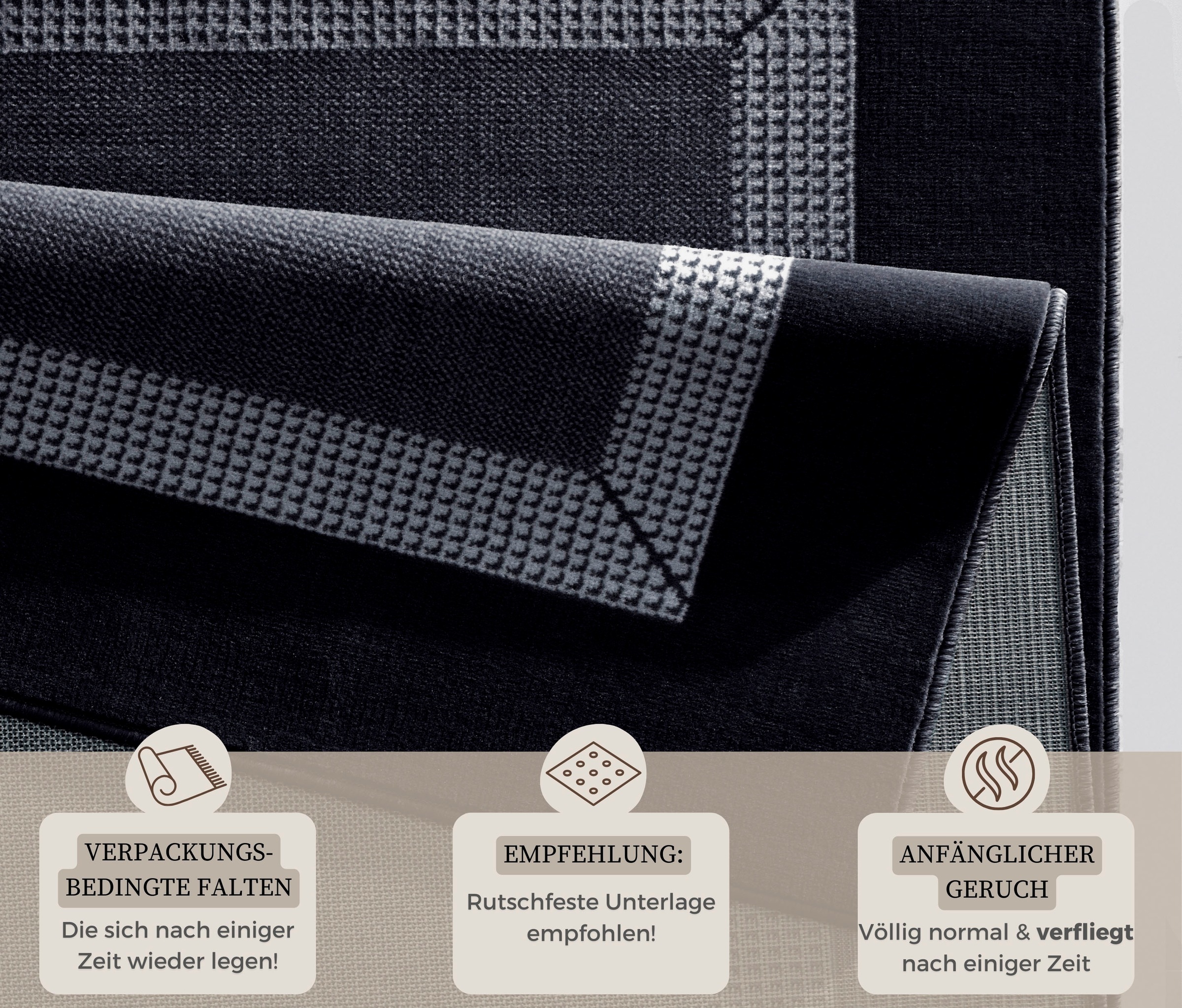 HANSE Home Teppich »Band«, rechteckig, 9 mm Höhe, Kurzflor, weich, Läufer Grössen, Wohnzimmer, Schlafzimmer, Esszimmer