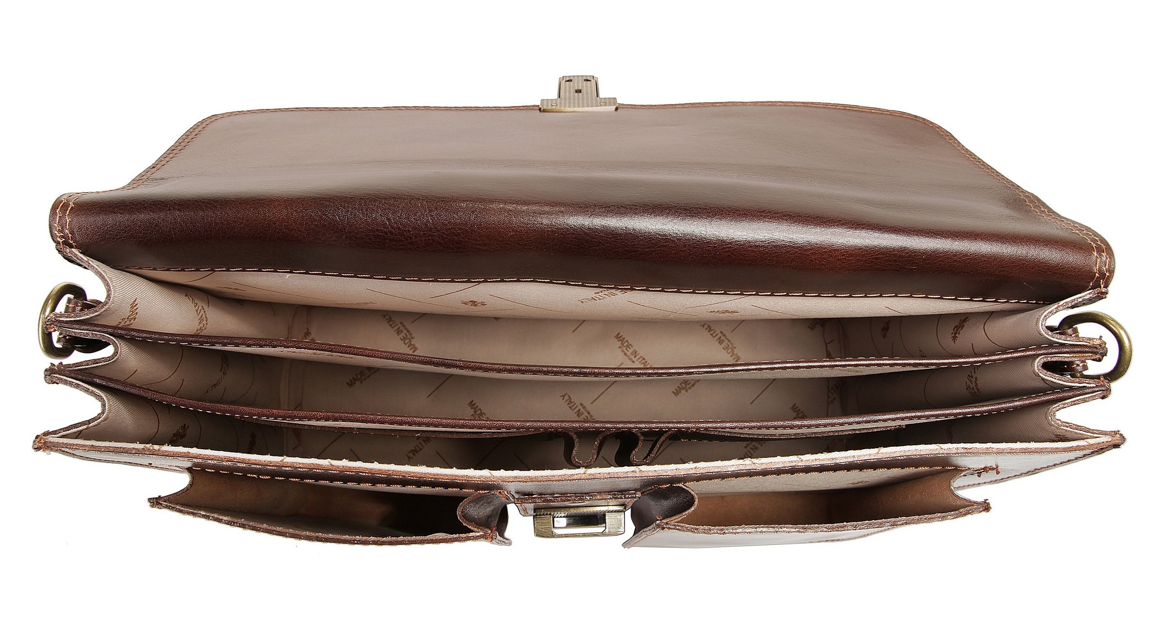 Bagan Aktentasche, echt Leder, Made in Italy