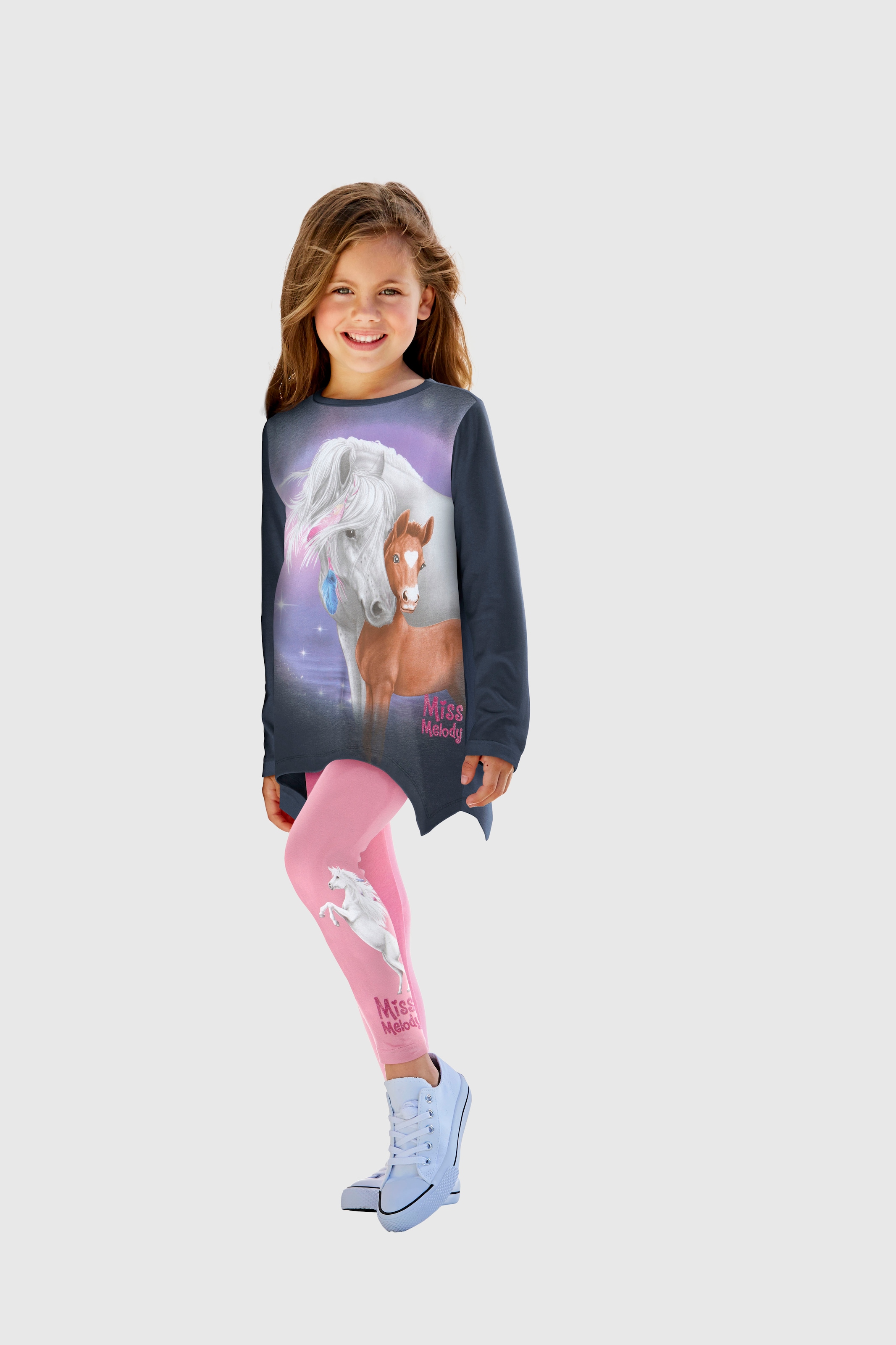 ✵ Miss Melody Pferdedrucken & 2 (Set, | tlg.), Langarmshirt günstig tollen ordern Leggings, Jelmoli-Versand mit