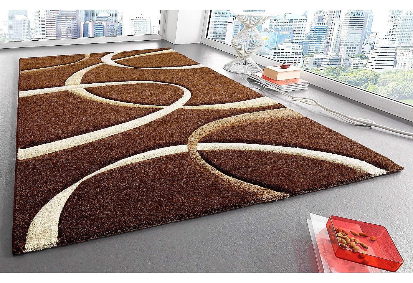 bestellen rechteckig, home Kurzflor online Teppich Teppich rund, »Bilbao«, | flacher Jelmoli-Versand handgearbeiteter my Konturenschnitt,