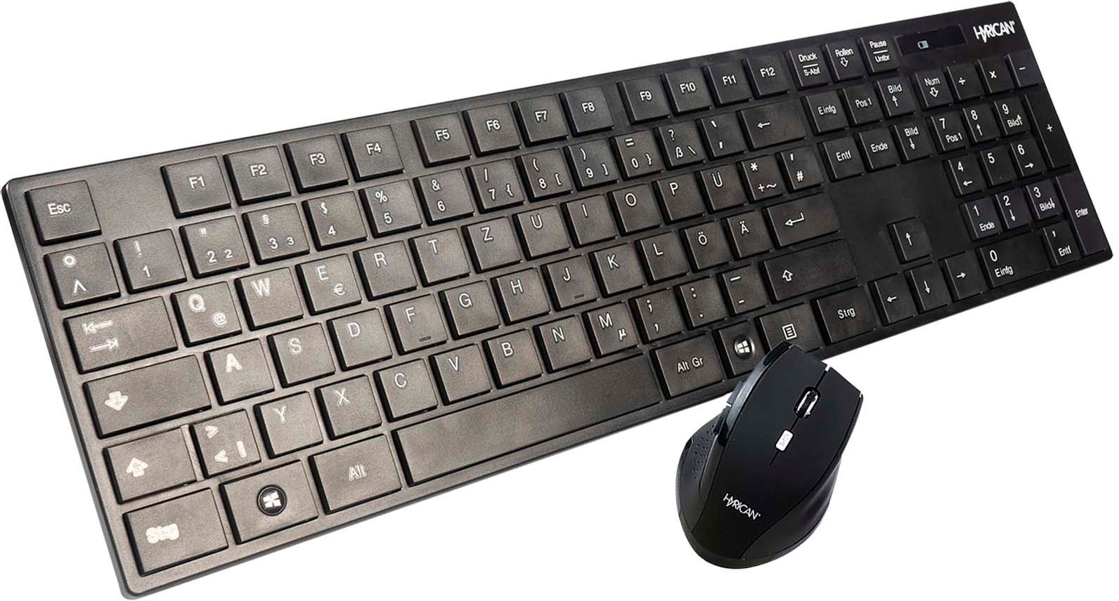 Hyrican Wireless-Tastatur »Wireless/kabellose Tastatur und Maus«, (Ziffernblock)