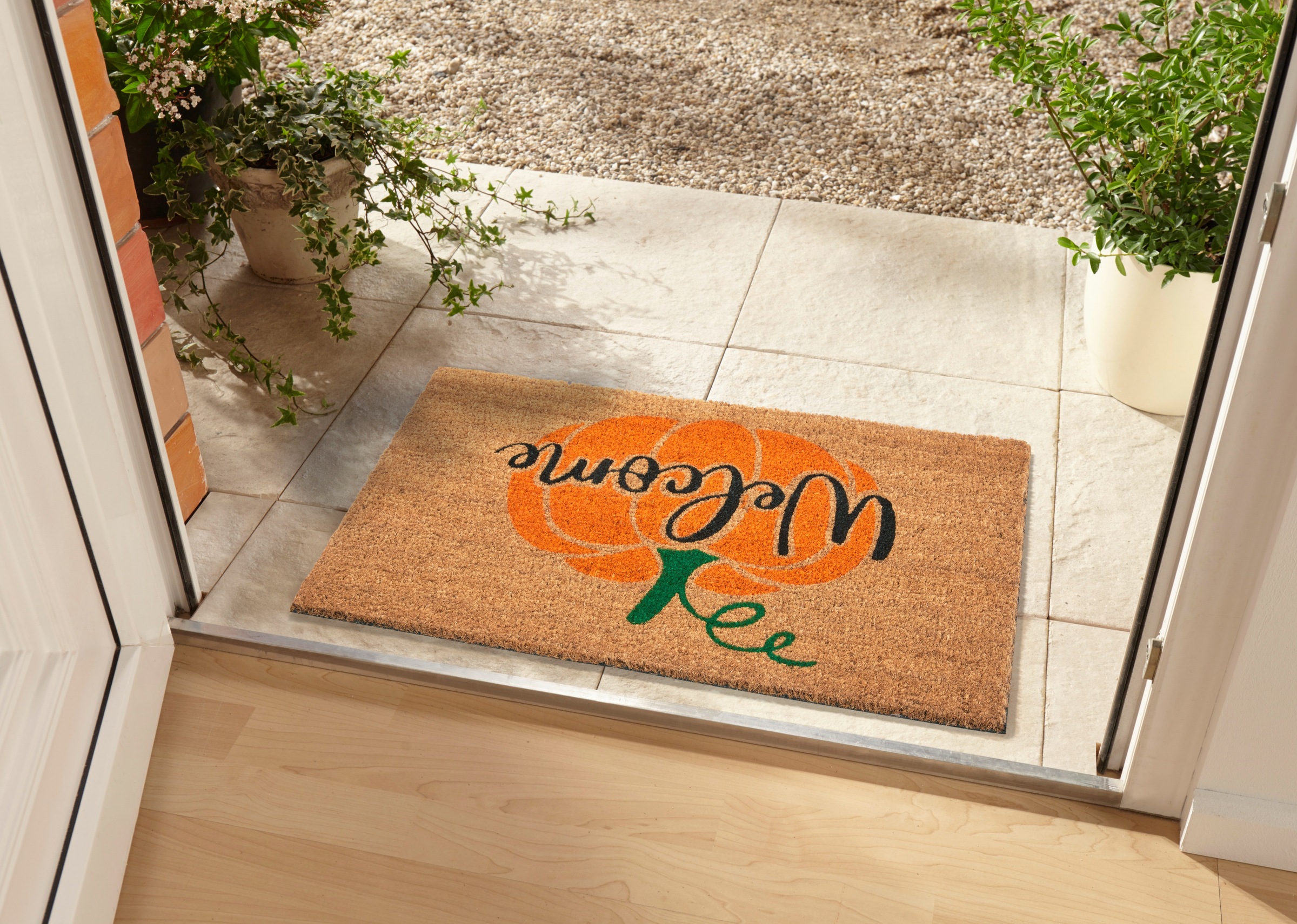 HANSE Home Fussmatte »Mix Mats Kokos Welcome Pumpkin, Türmatte«, rechteckig, 15 mm Höhe, Kokos, Schmutzfangmatte, Outdoor, Rutschfest, Innen, Kokosmatte, Flur